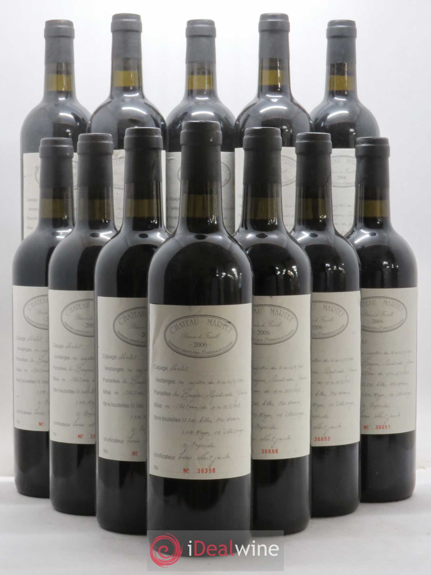 Sainte-Foy-Bordeaux Château Martet Reserve de Famille 2006 - Posten von 12 Flaschen - 0