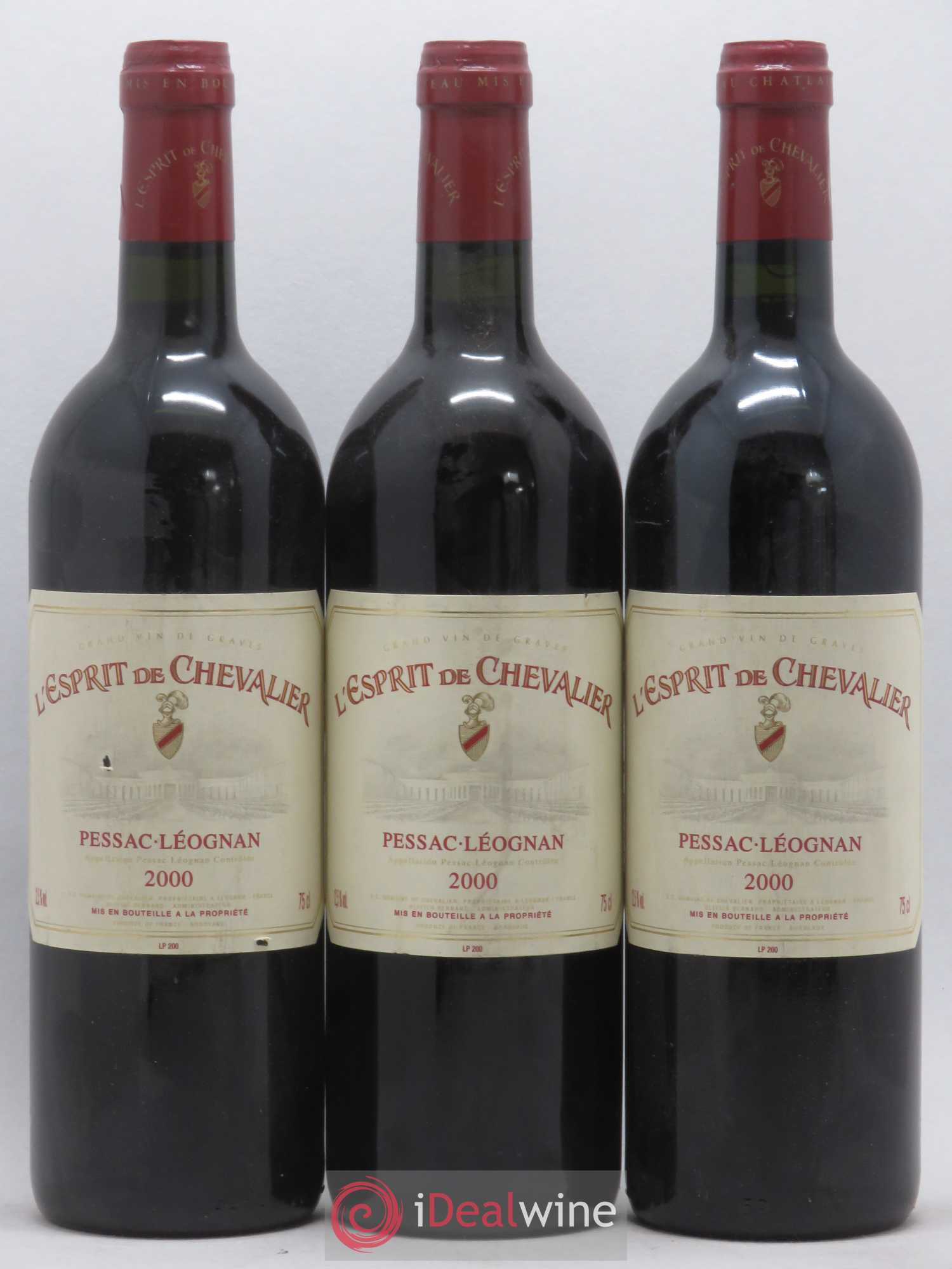 Esprit de Chevalier Second Vin 2000 - Lot de 3 bouteilles - 0