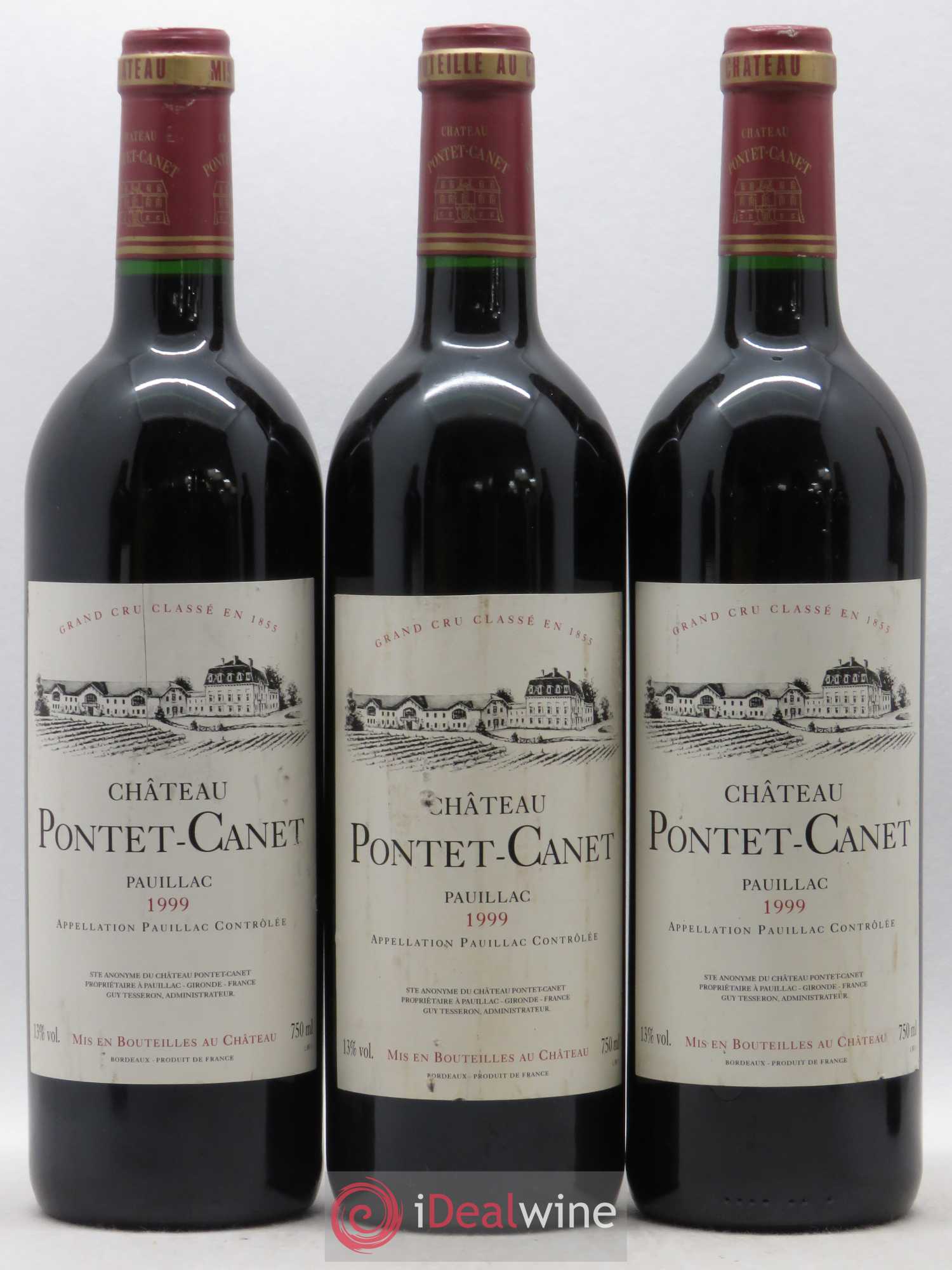 Château Pontet Canet 5ème Grand Cru Classé 1999 - Lot de 6 bouteilles - 1