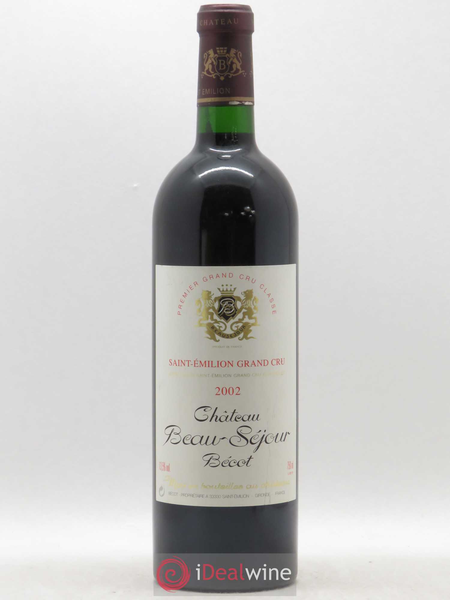 Château Beau-Séjour Bécot 1er Grand Cru Classé B 2002 - Lot de 1 bouteille - 0