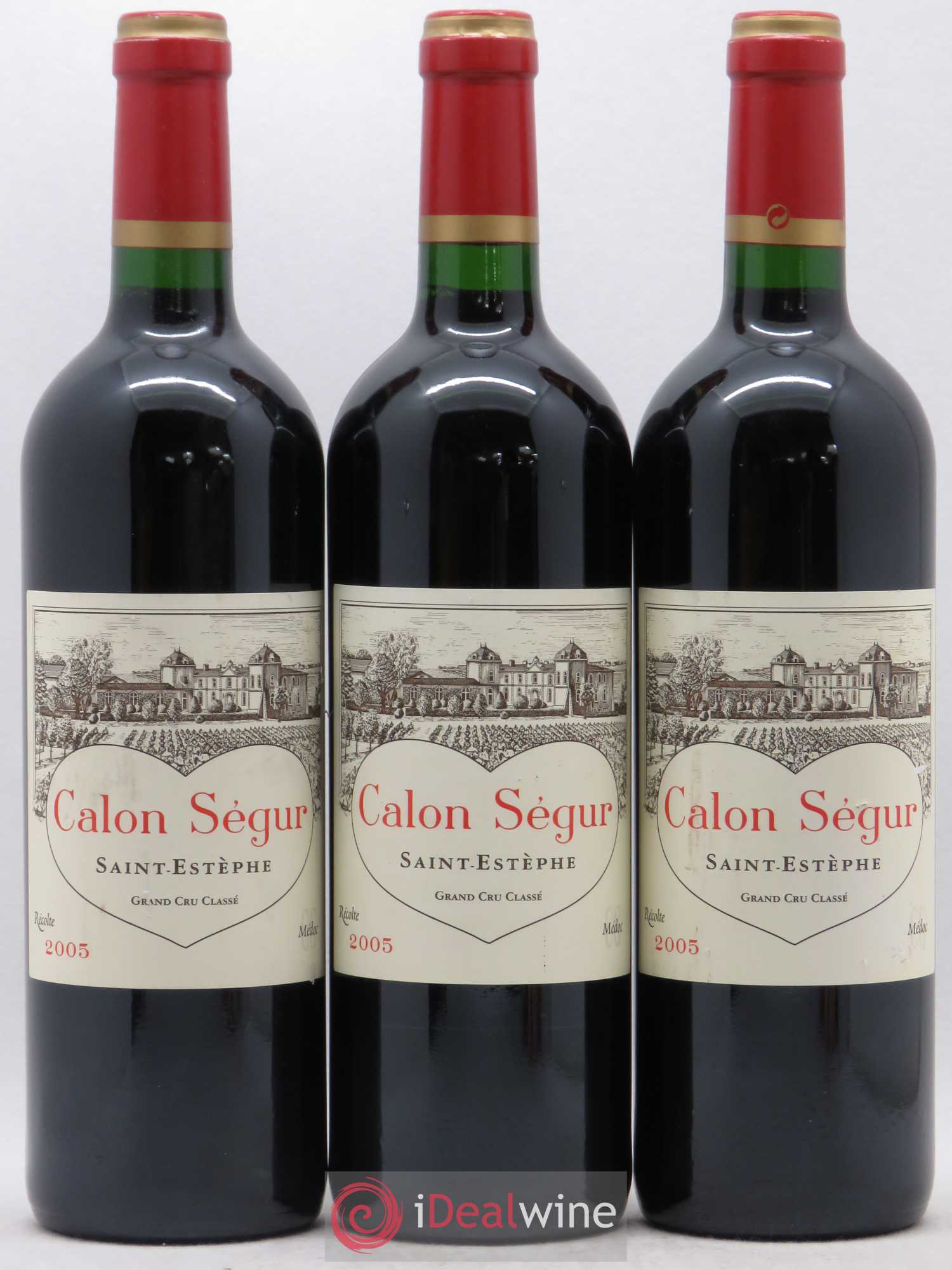 Château Calon Ségur 3ème Grand Cru Classé 2005 - Lot de 3 bouteilles - 0