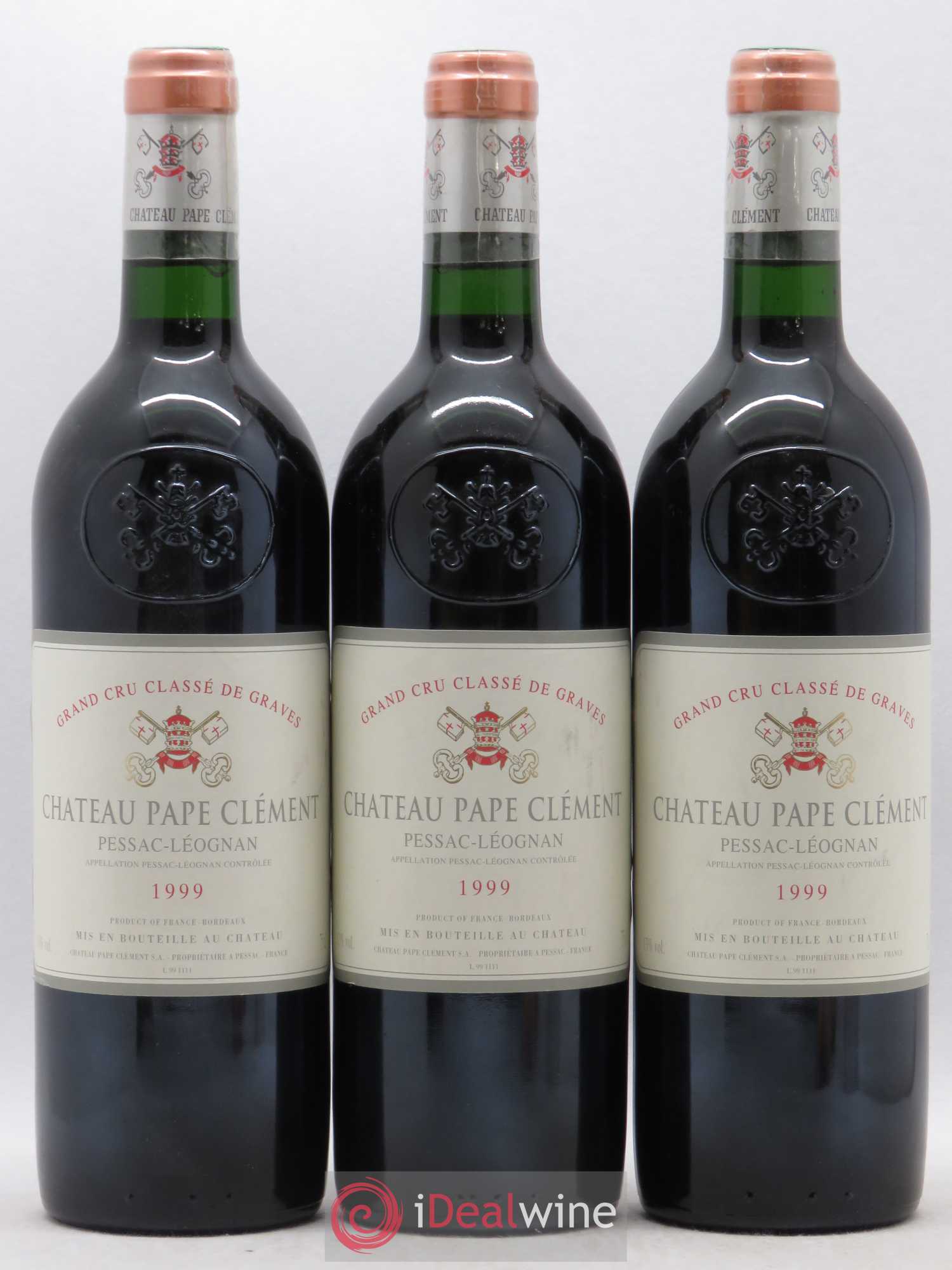 Château Pape Clément Cru Classé de Graves 1999 - Lot de 3 bouteilles - 0