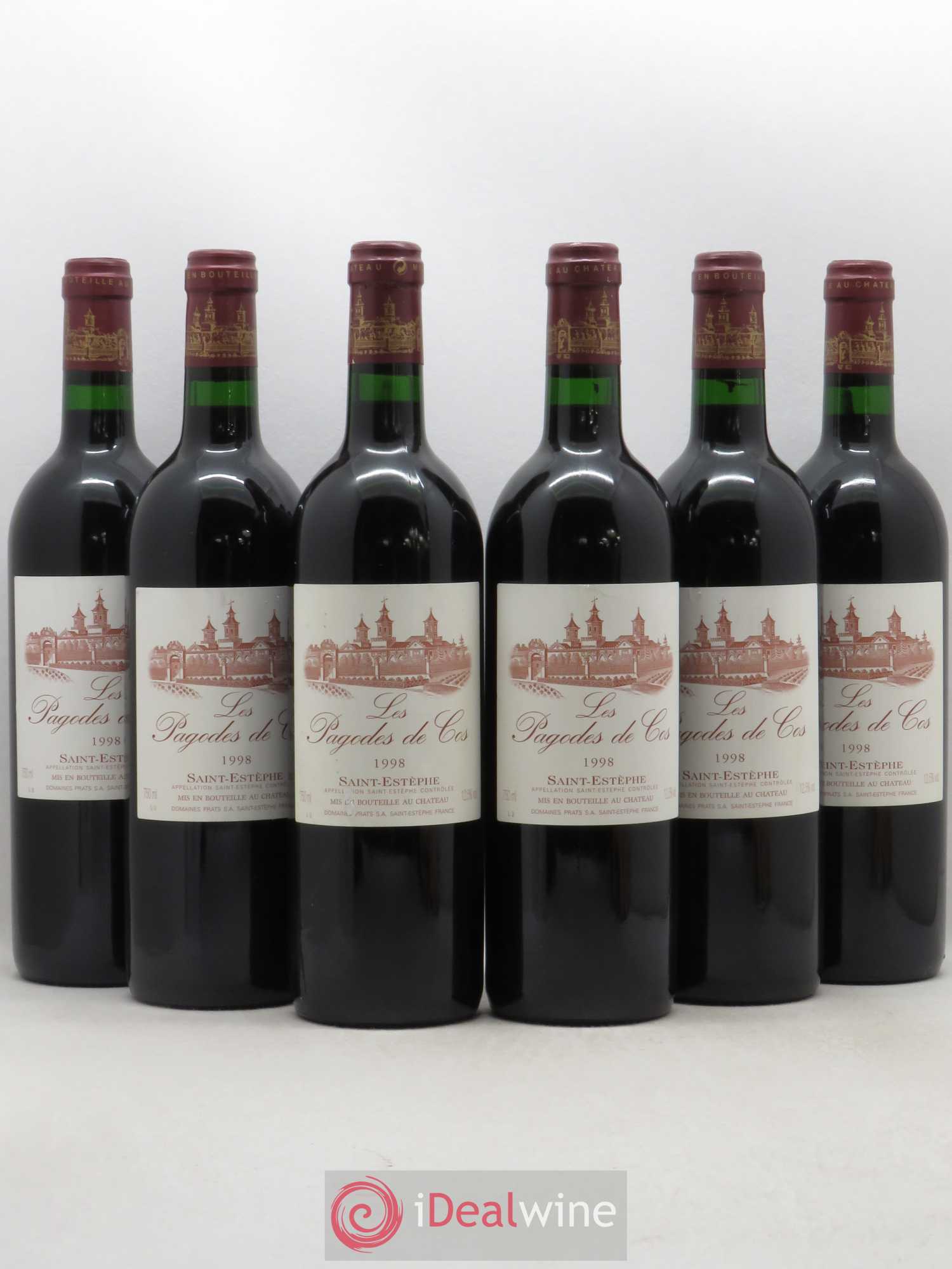 Les Pagodes de Cos Second Vin 1998 - Lot de 6 bouteilles - 0