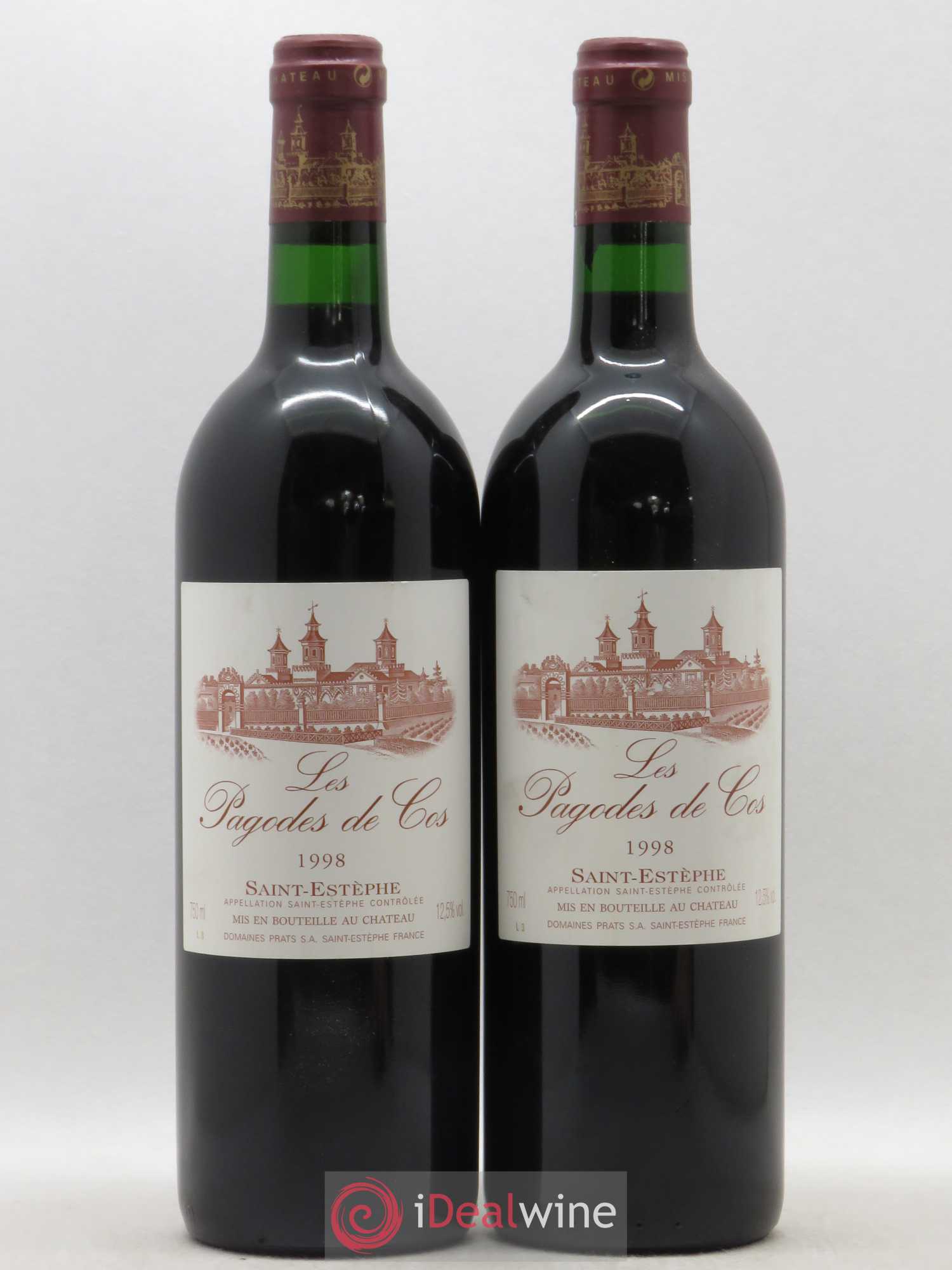 Les Pagodes de Cos Second Vin 1998 - Lot de 2 bouteilles - 0
