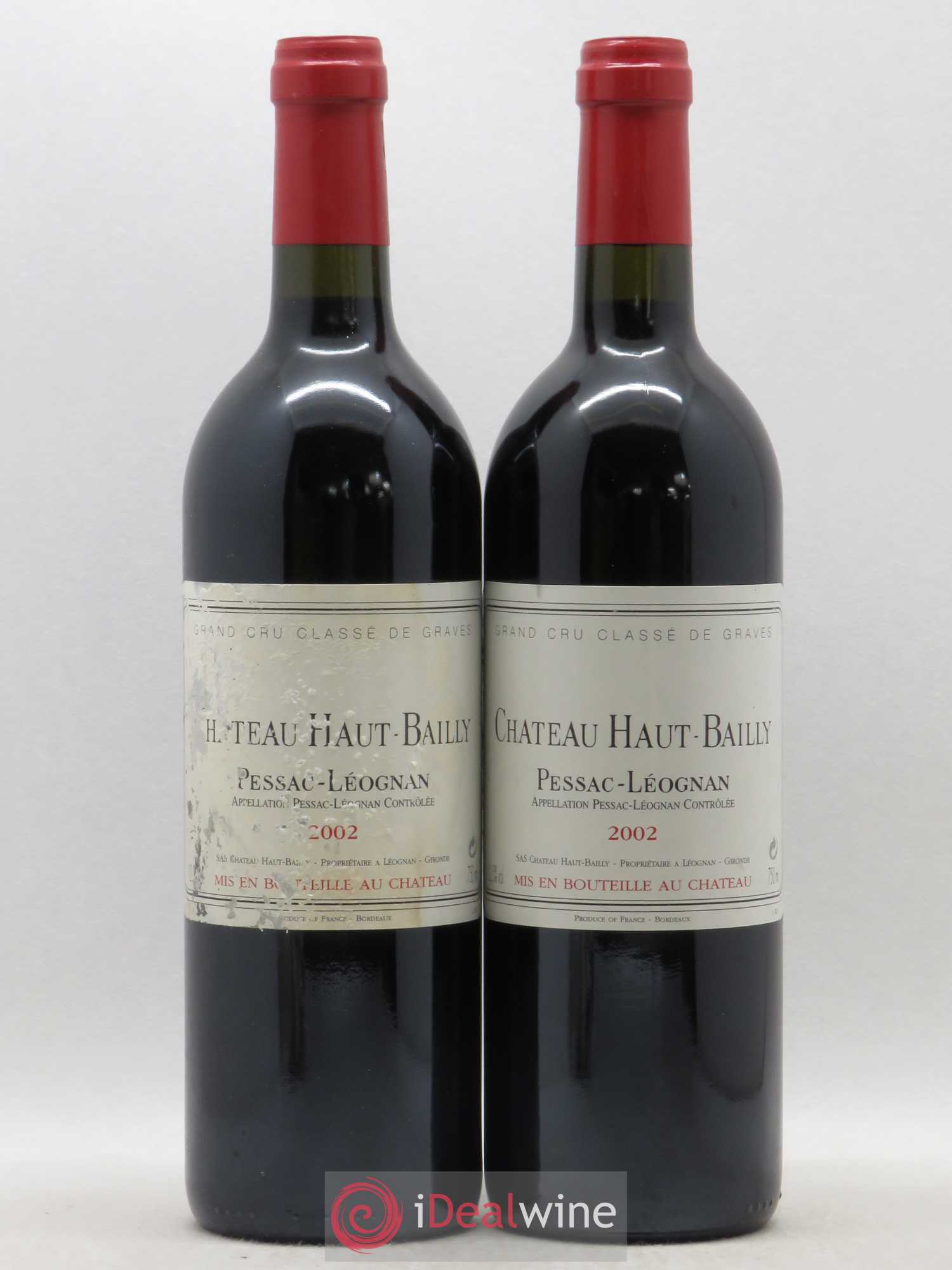 Château Haut-Bailly Cru Classé de Graves 2002 - Lot de 2 bouteilles - 0