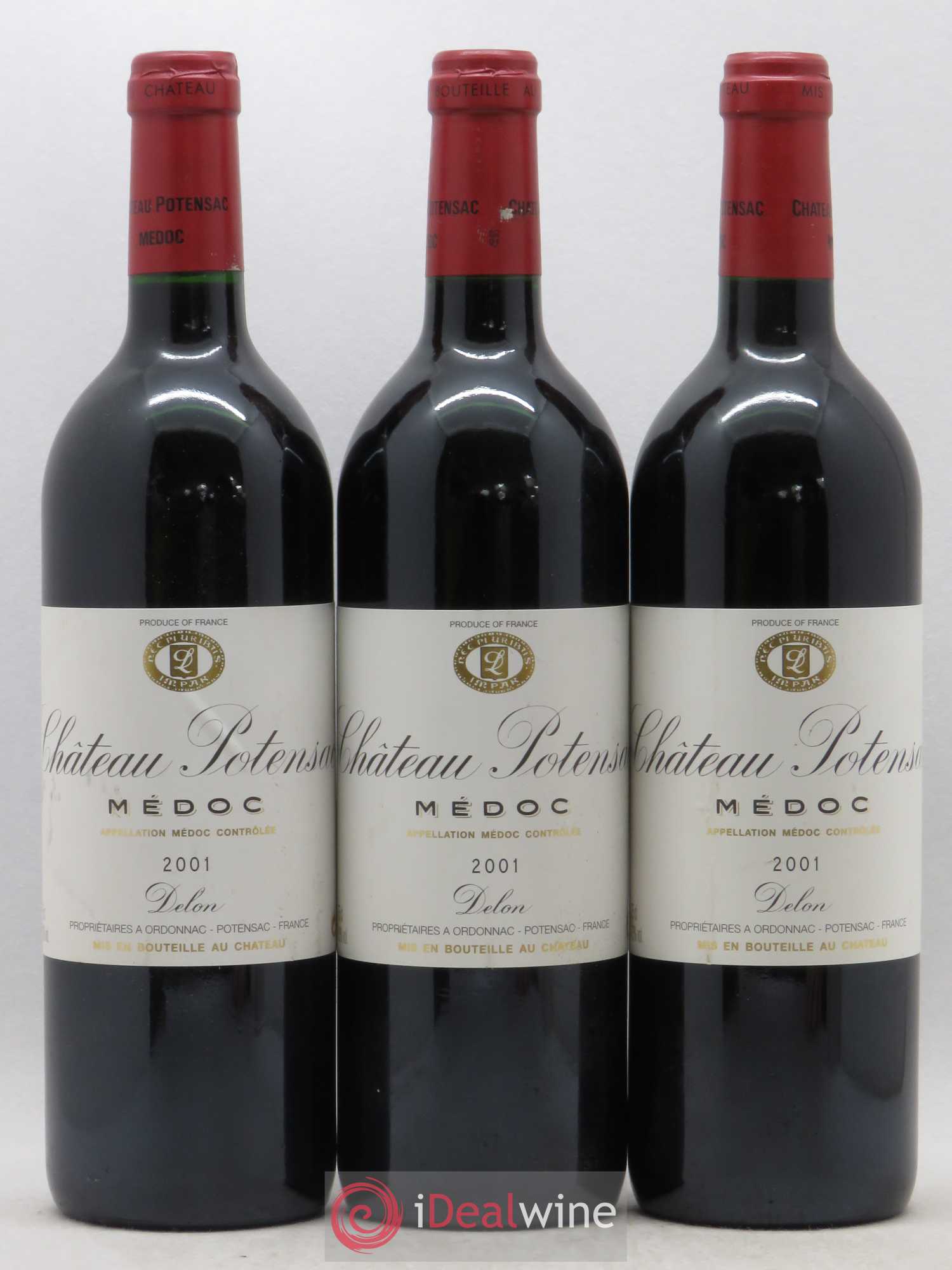 Château Potensac 2001 - Lot de 3 bouteilles - 0