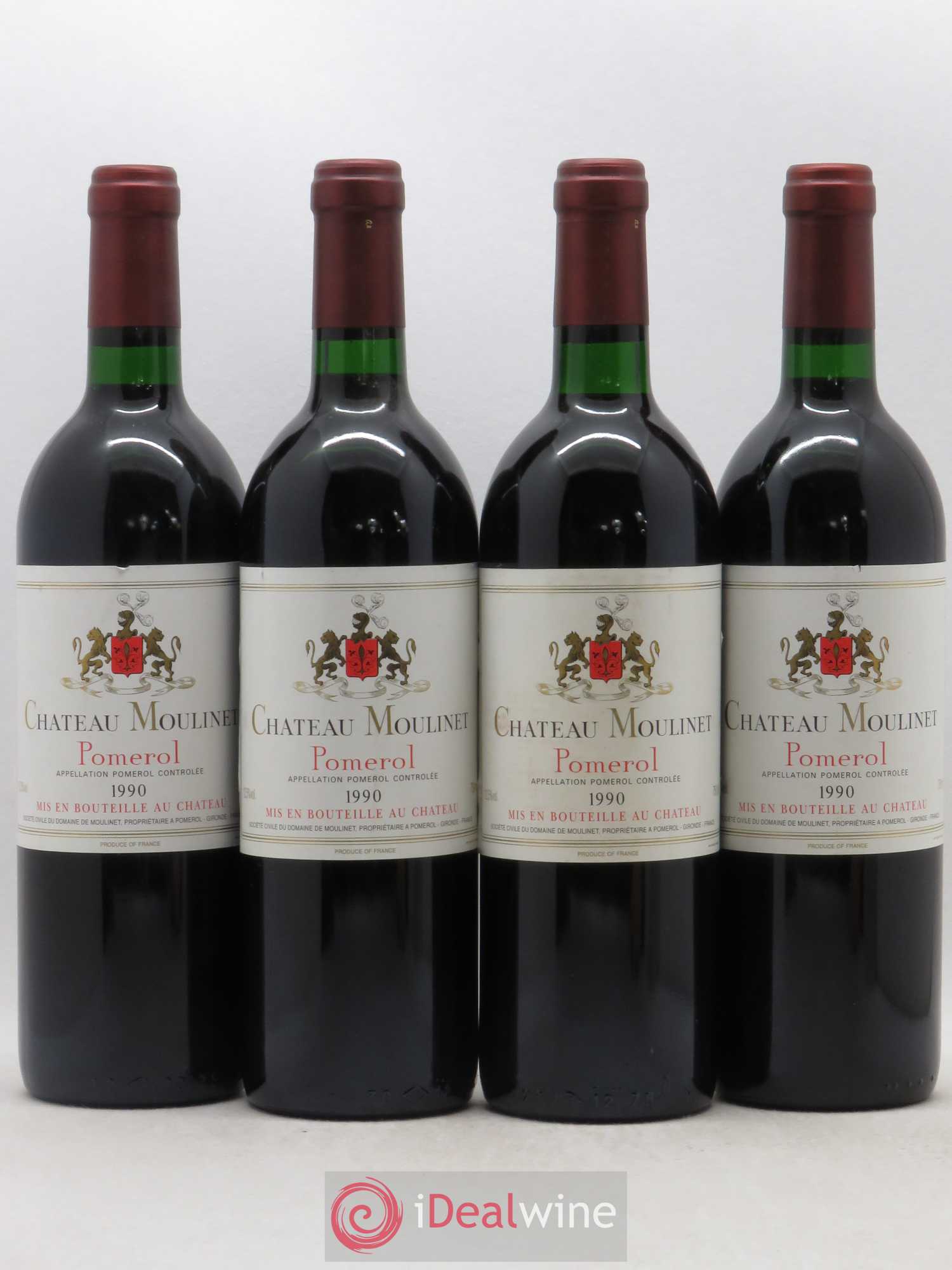 Château Moulinet 1990 - Lot de 4 bouteilles - 0