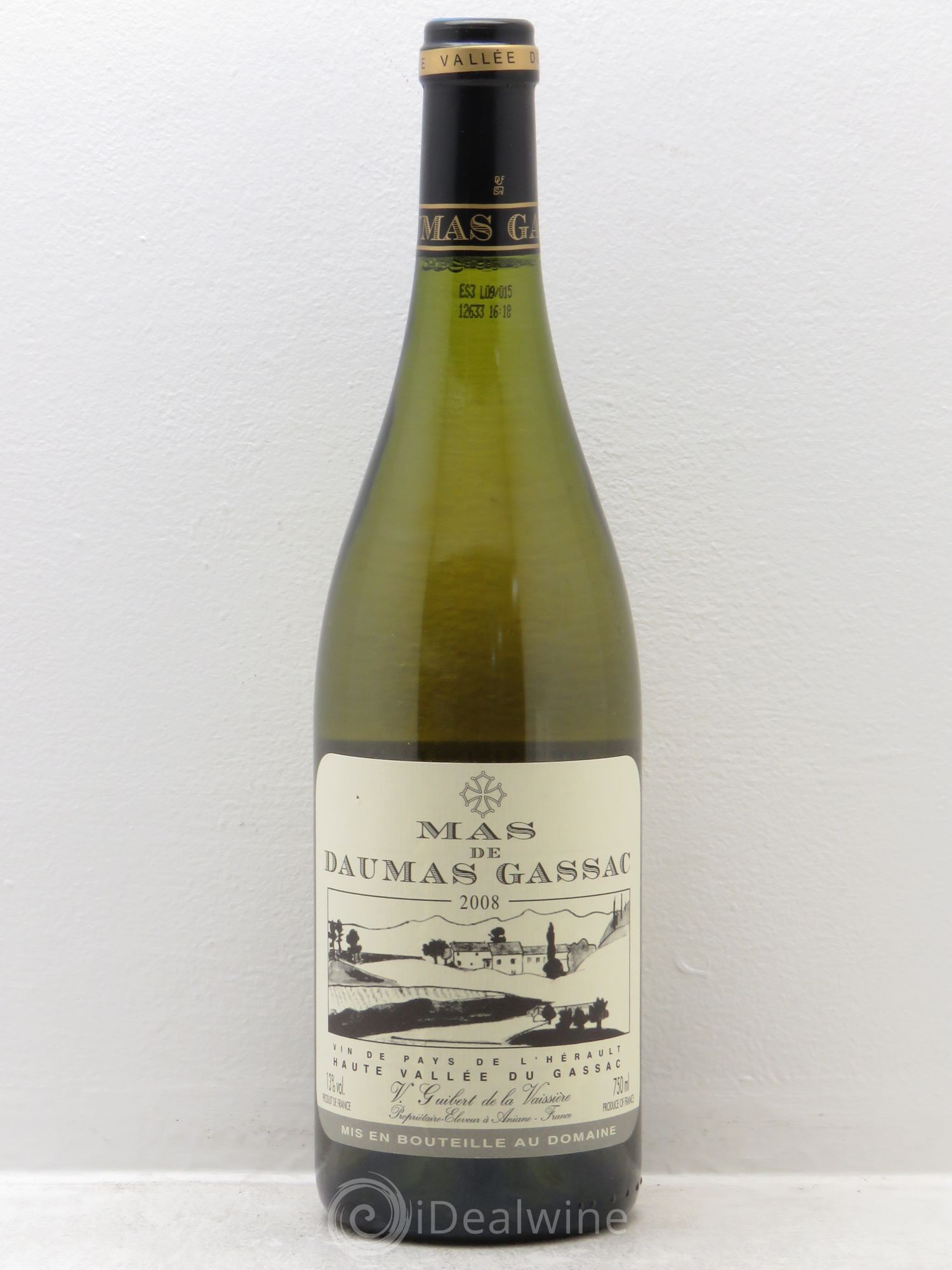 Saint-Guilhem-le-Désert - Cité d'Aniane Mas Daumas Gassac Famille Guibert de La Vaissière 2008 - Lot de 6 bouteilles - 0
