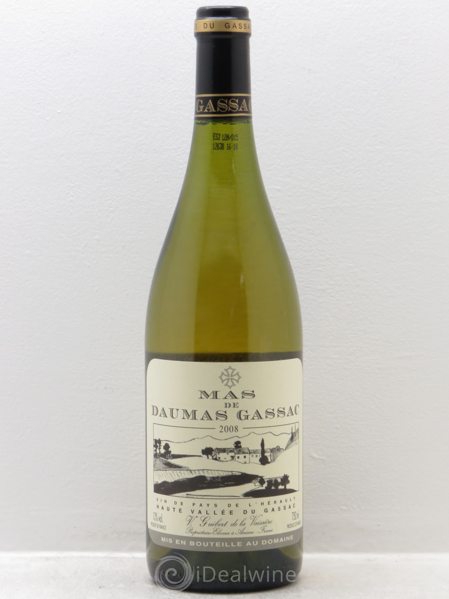 Saint-Guilhem-le-Désert - Cité d'Aniane Mas Daumas Gassac Famille Guibert de La Vaissière 2008 - Lot de 6 bouteilles - 0