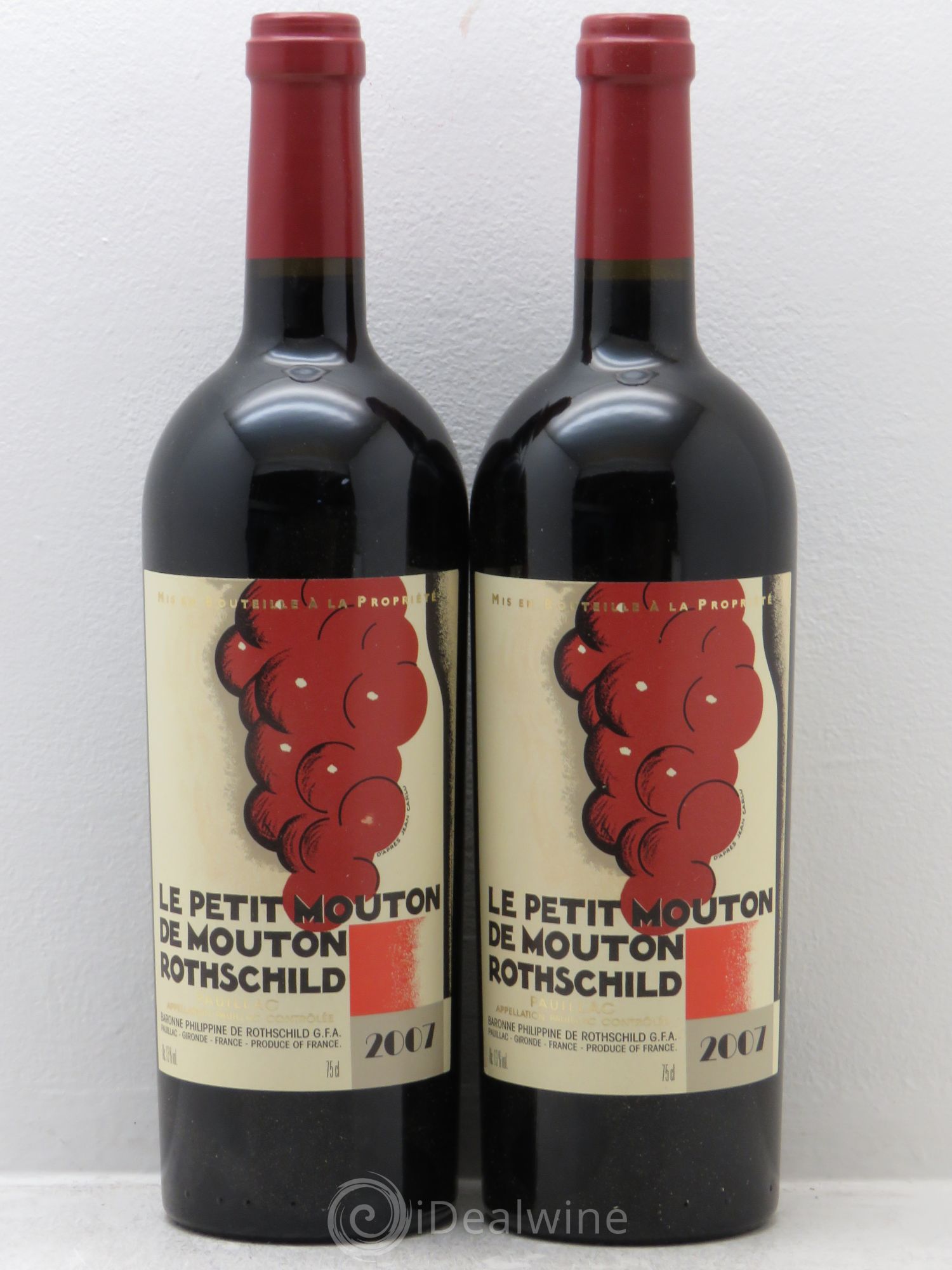 Petit Mouton Second Vin 2007 - Lot de 2 bouteilles - 0