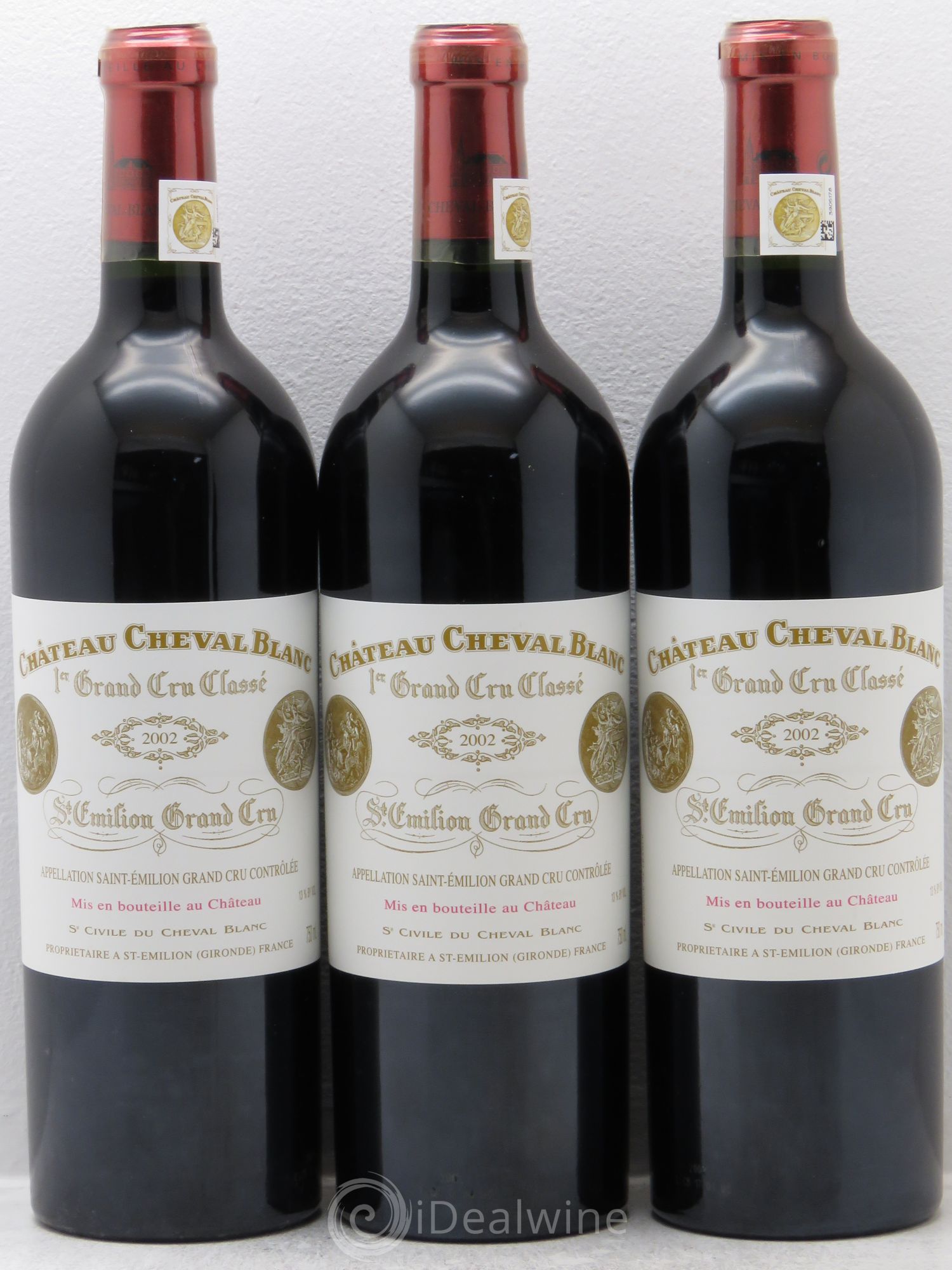 Château Cheval Blanc 1er Grand Cru Classé A 2002 - Lot de 12 bouteilles - 1