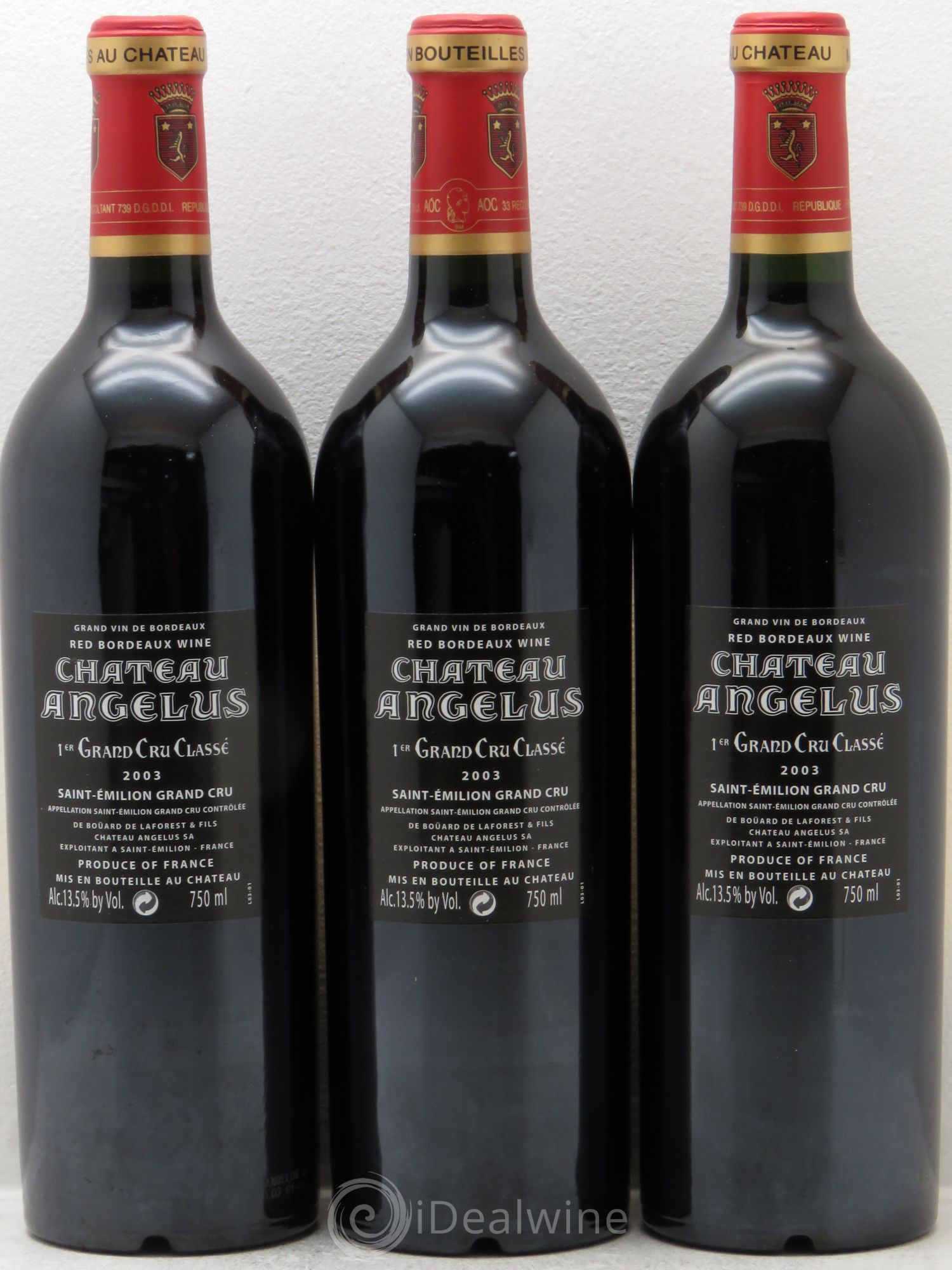 Château Angélus 1er Grand Cru Classé A 2003 - Lot de 12 bouteilles - 2