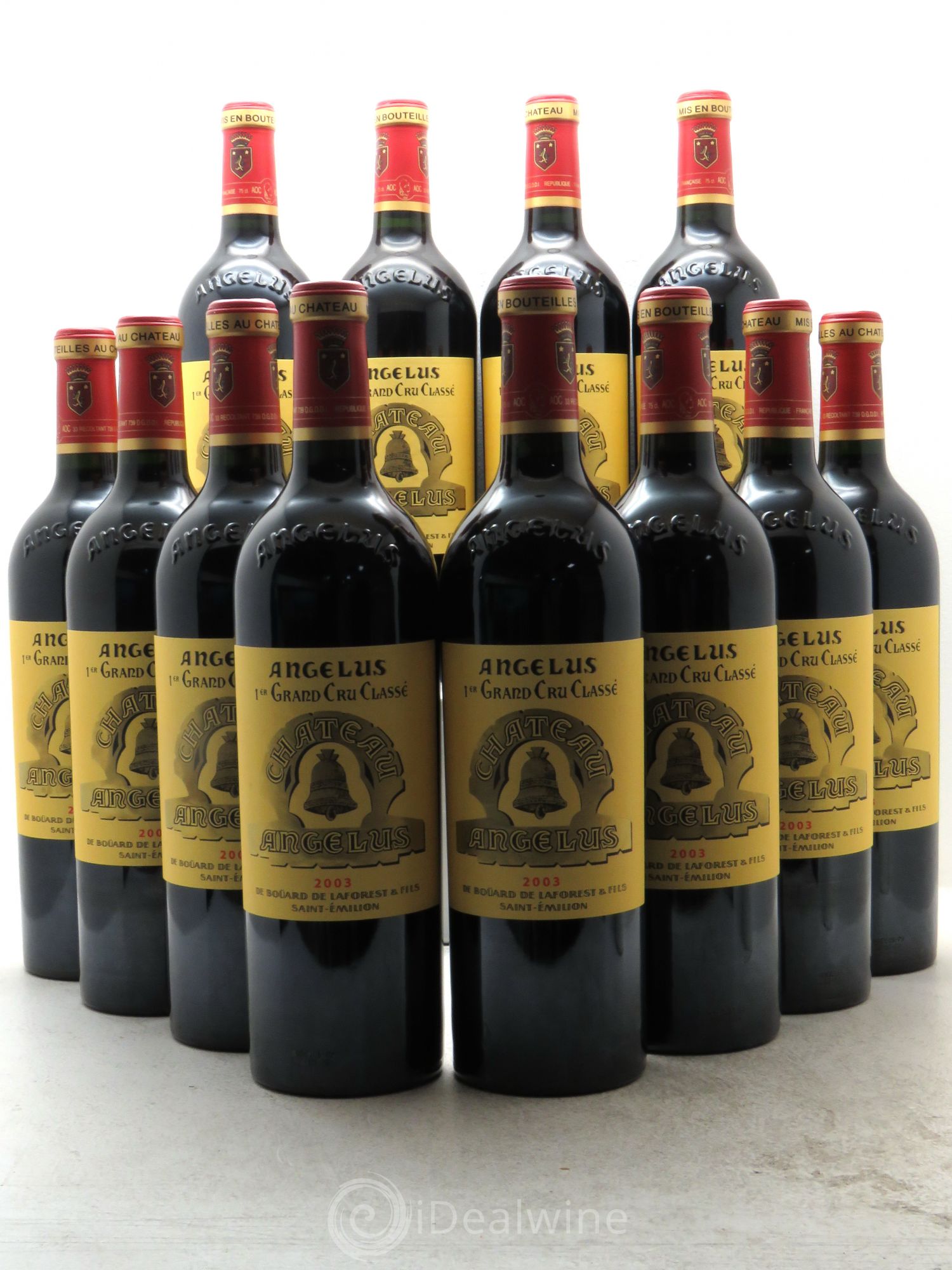 Château Angélus 1er Grand Cru Classé A 2003 - Lot de 12 bouteilles - 0