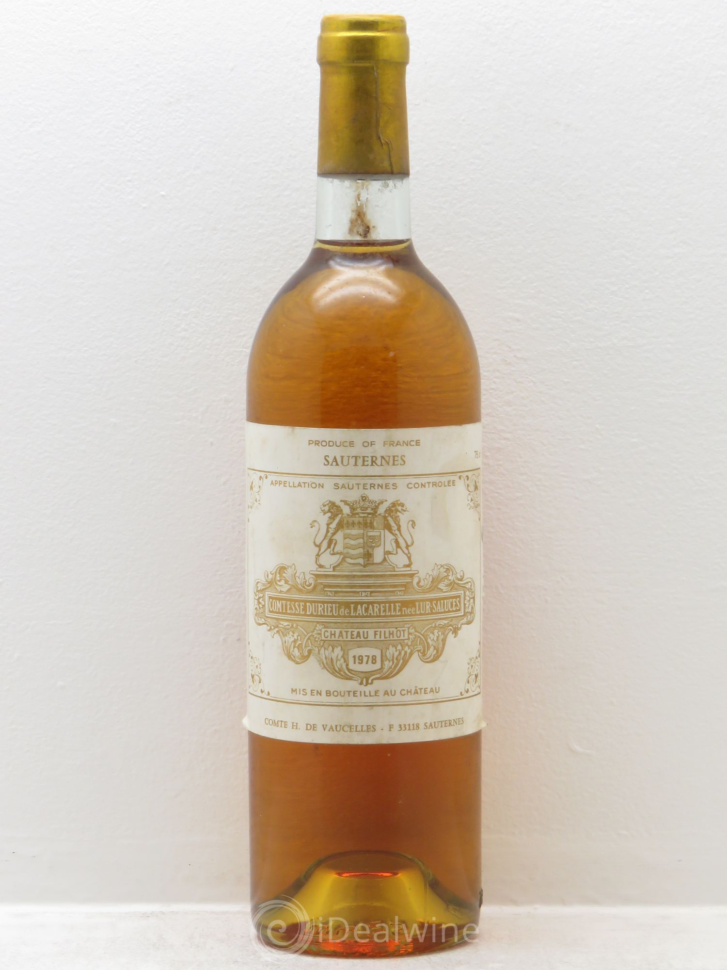 Château Filhot 2ème Grand Cru Classé 1978 - Lotto di 1 bottiglia - 0