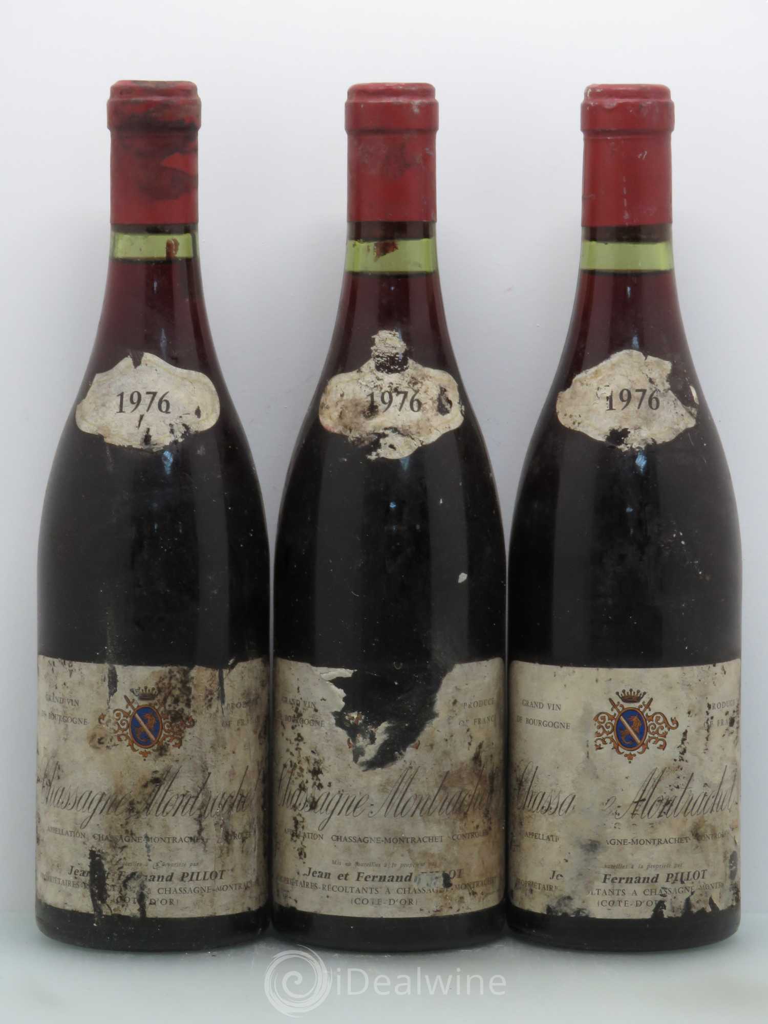Chassagne-Montrachet Pillot 1976 - Lot de 3 bouteilles - 0
