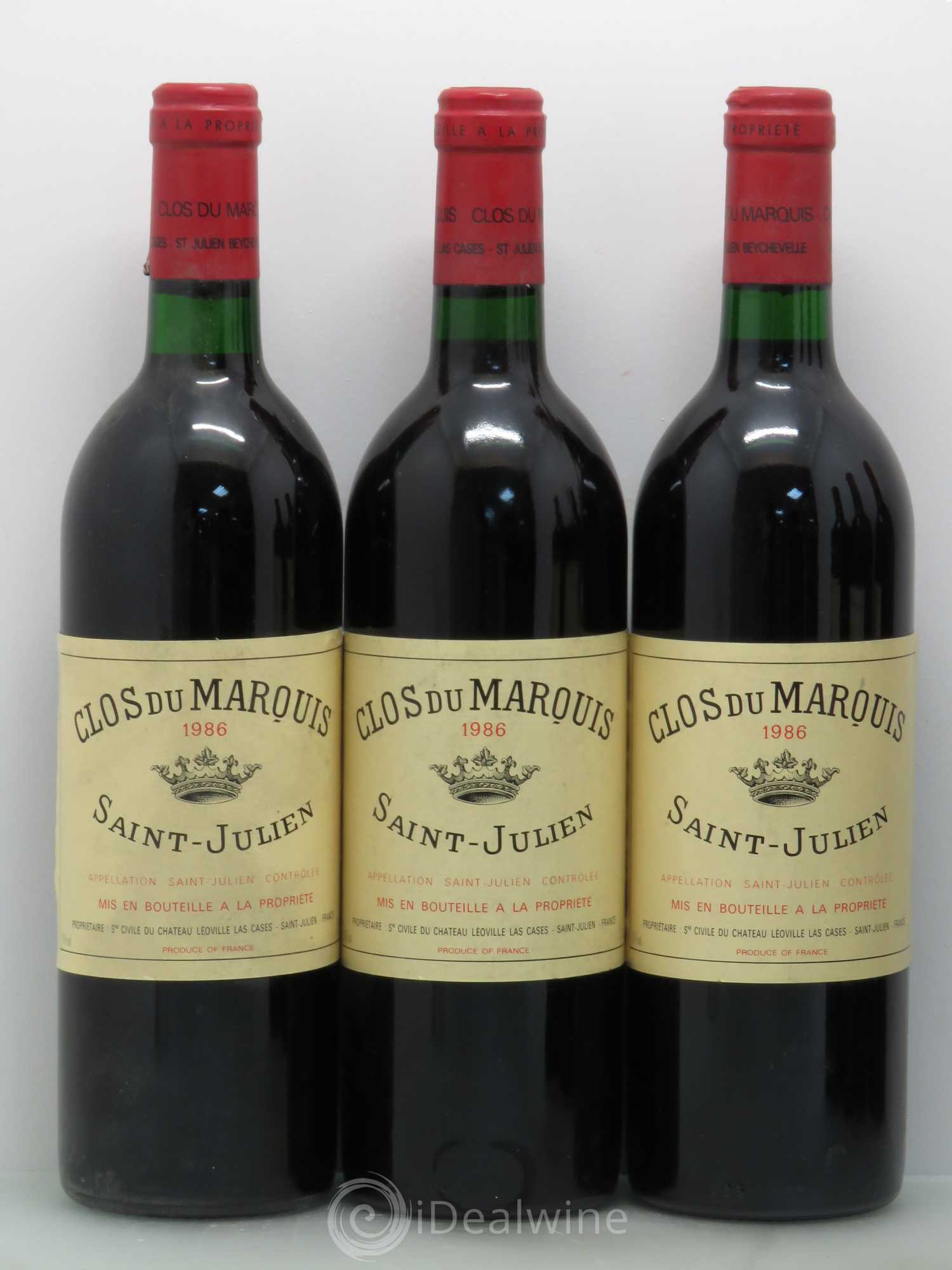 Clos du Marquis 1986 - Lot de 6 bouteilles - 1