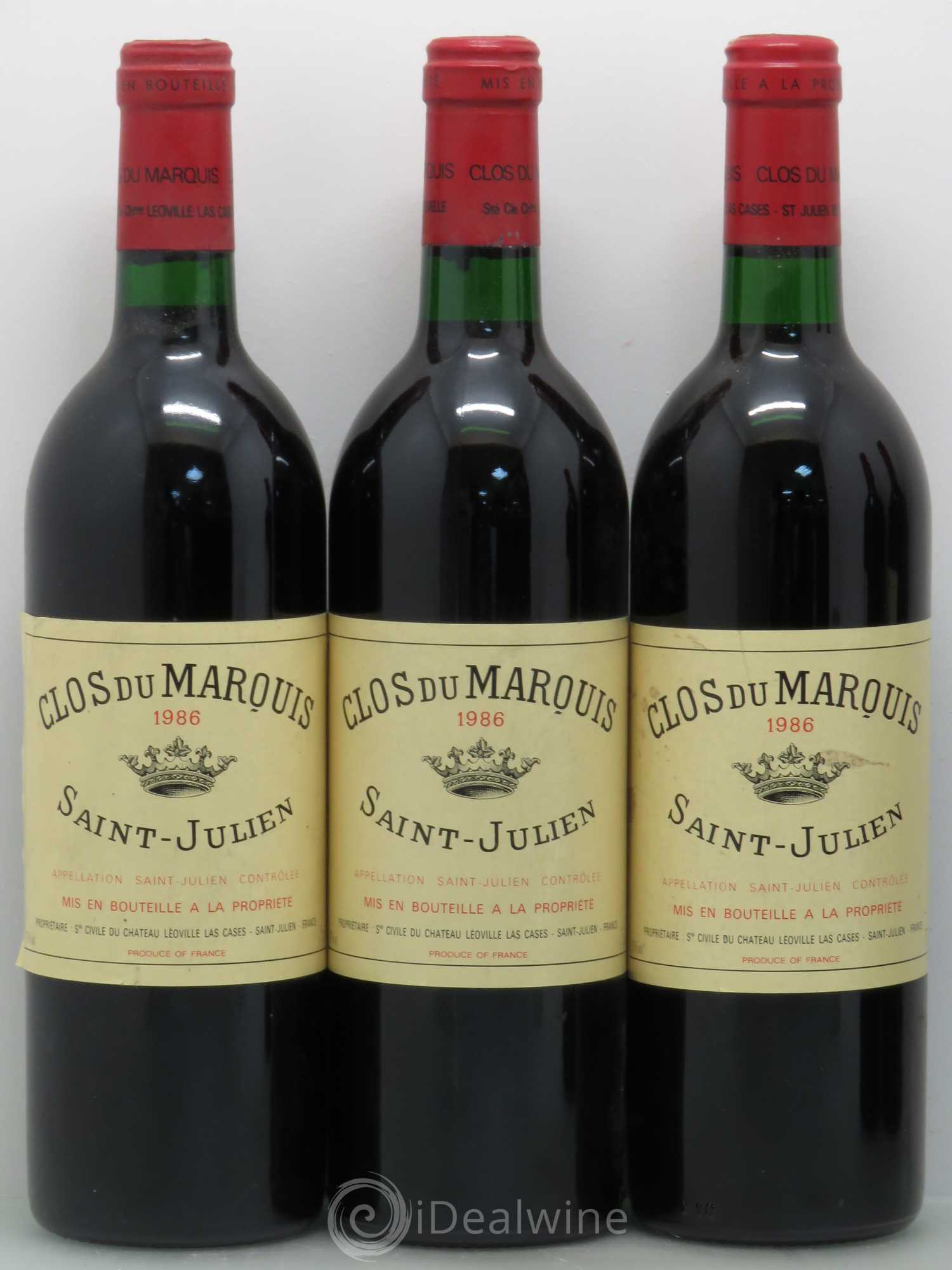 Clos du Marquis 1986 - Lot de 5 bouteilles - 1