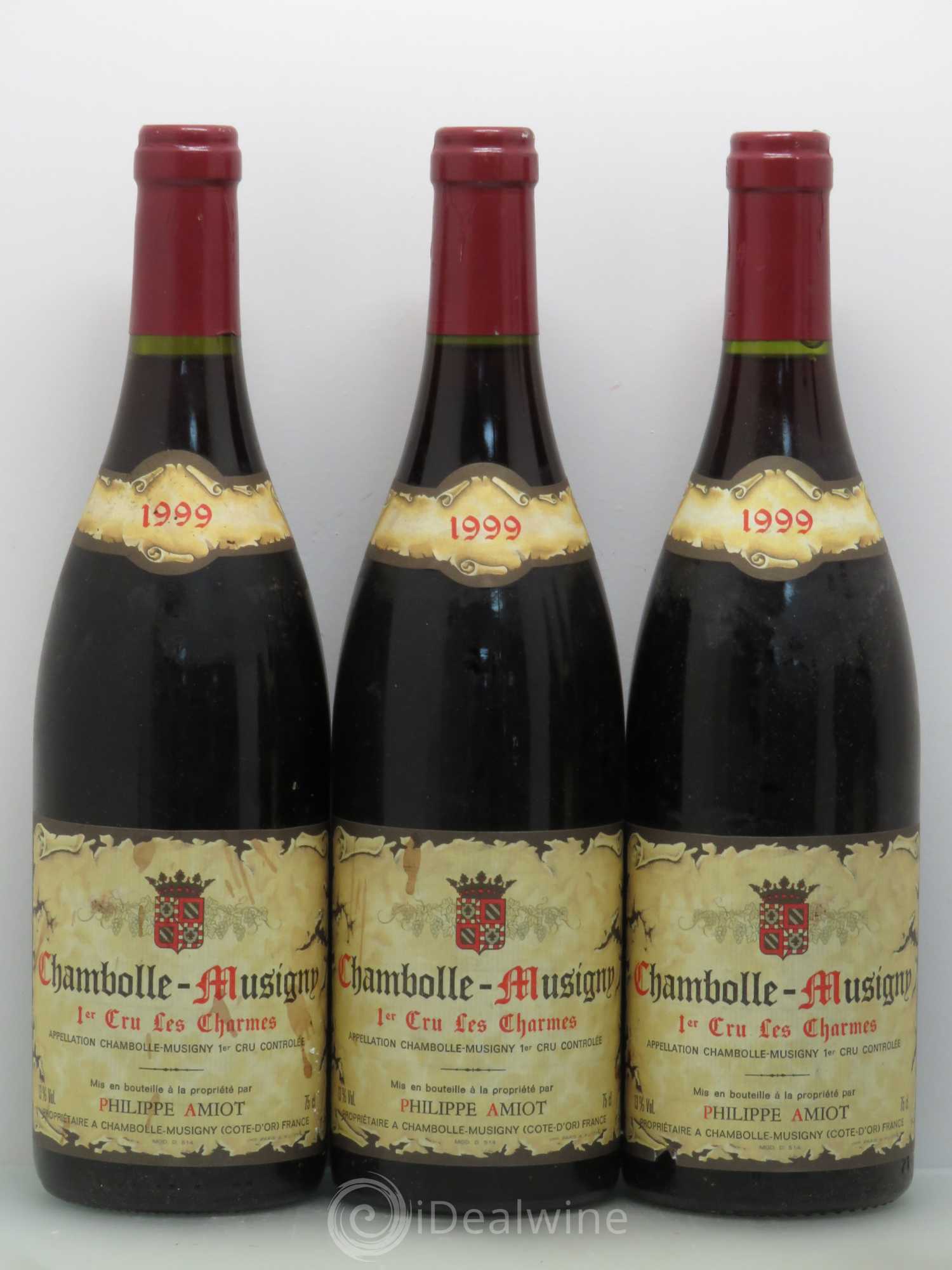 Chambolle-Musigny 1er Cru Charmes P.Amiot 1999 - Lot de 5 bouteilles - 1