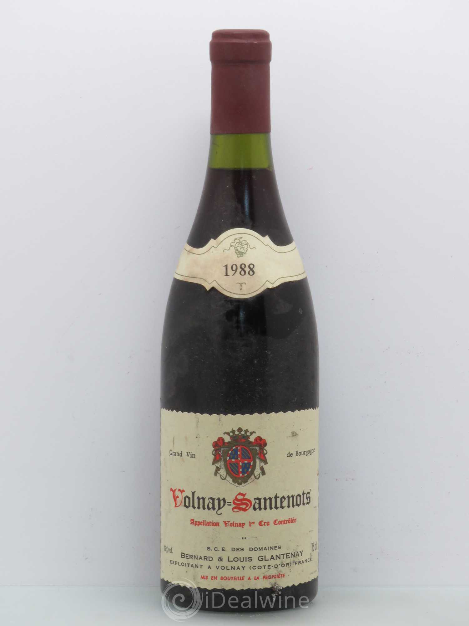 Volnay 1er Cru Santenots Glantenay 1988 - Posten von 1 Flasche - 0