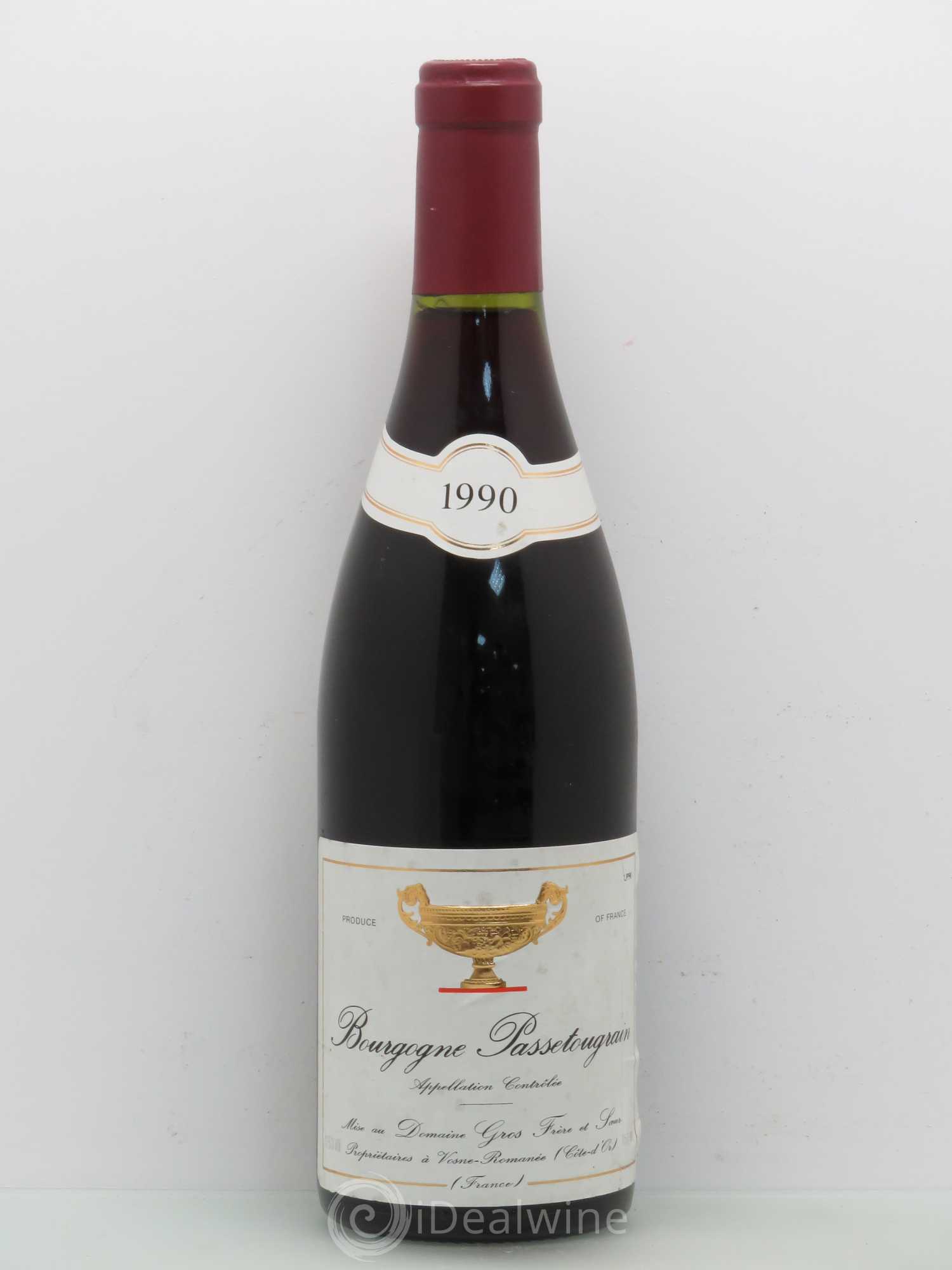 Bourgogne Passetougrain Gros Freres Et Soeur 1990 - Posten von 1 Flasche - 0