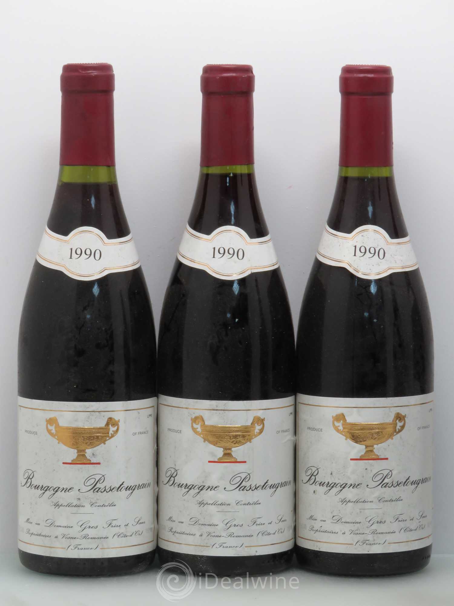 Bourgogne Passetougrain Gros Freres Et Soeurs 1990 - Posten von 5 Flaschen - 1