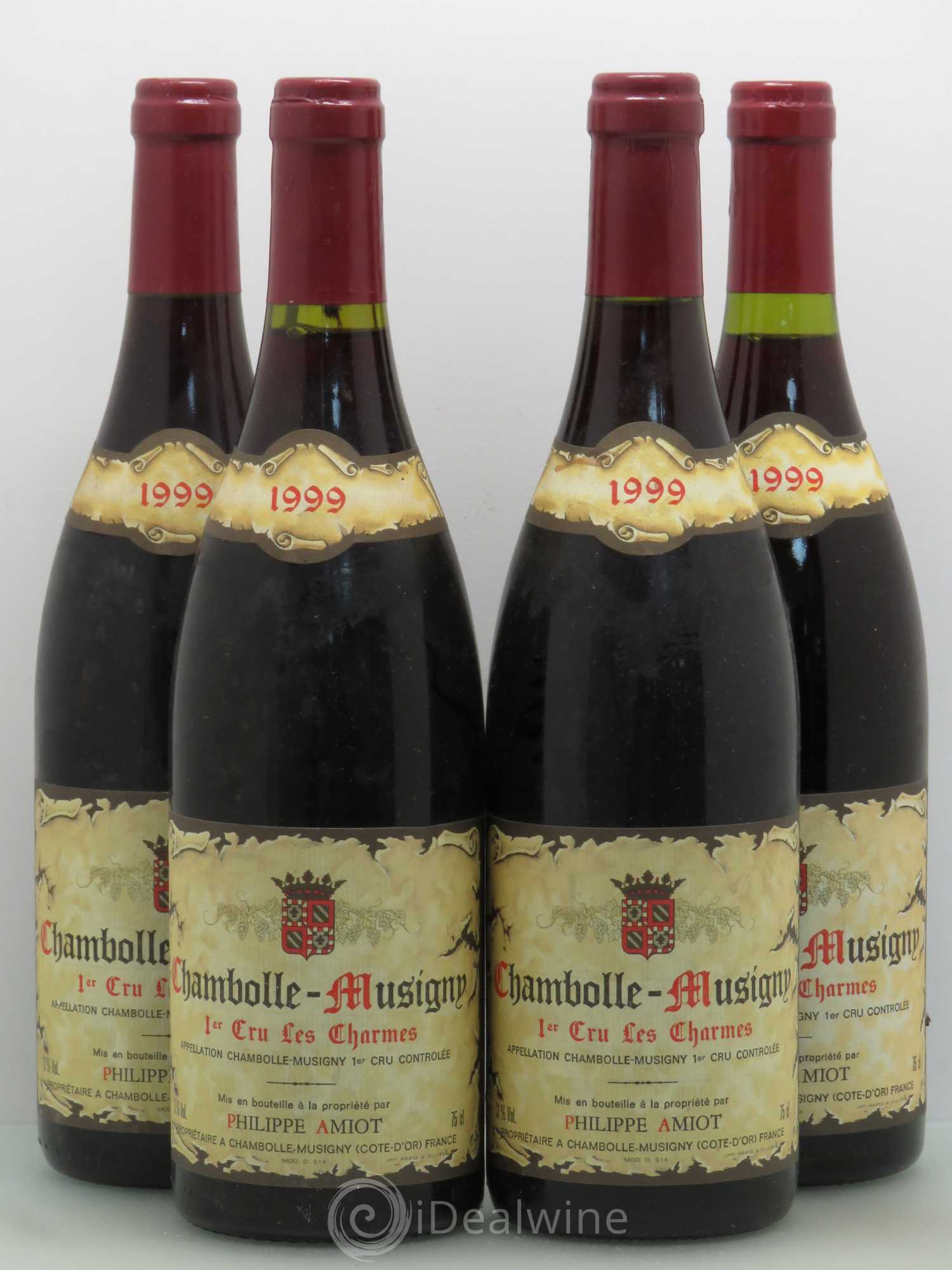 Chambolle-Musigny 1er Cru Charmes P.Amiot 1999 - Lot de 4 bouteilles - 0