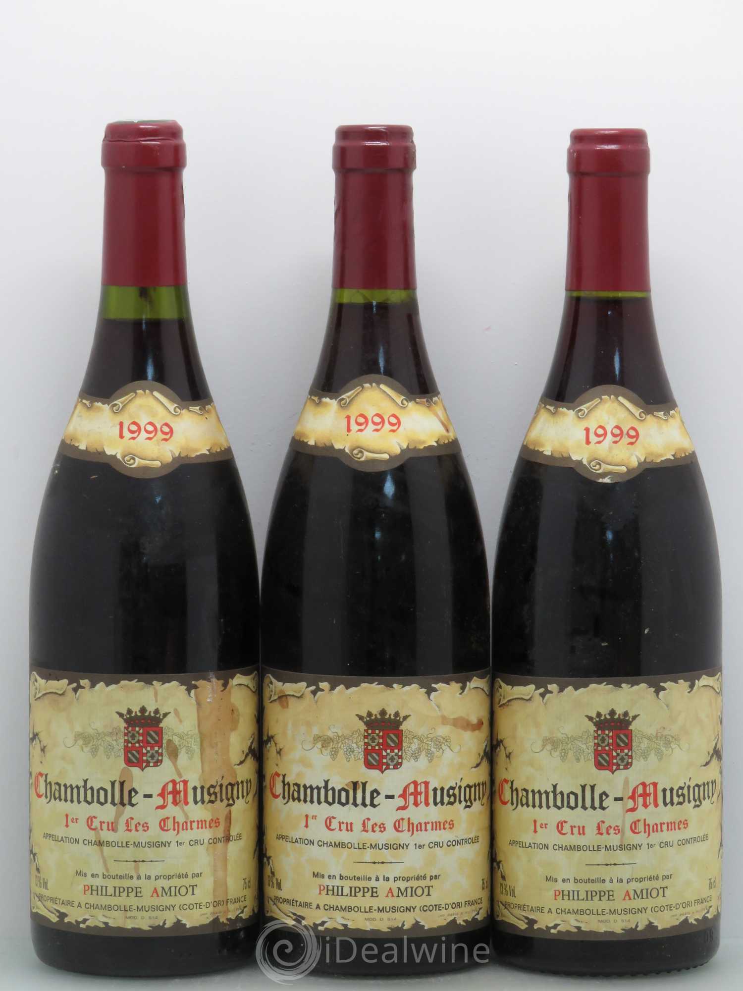 Chambolle-Musigny 1er Cru Charmes P.Amiot 1999 - Lot de 3 bouteilles - 0