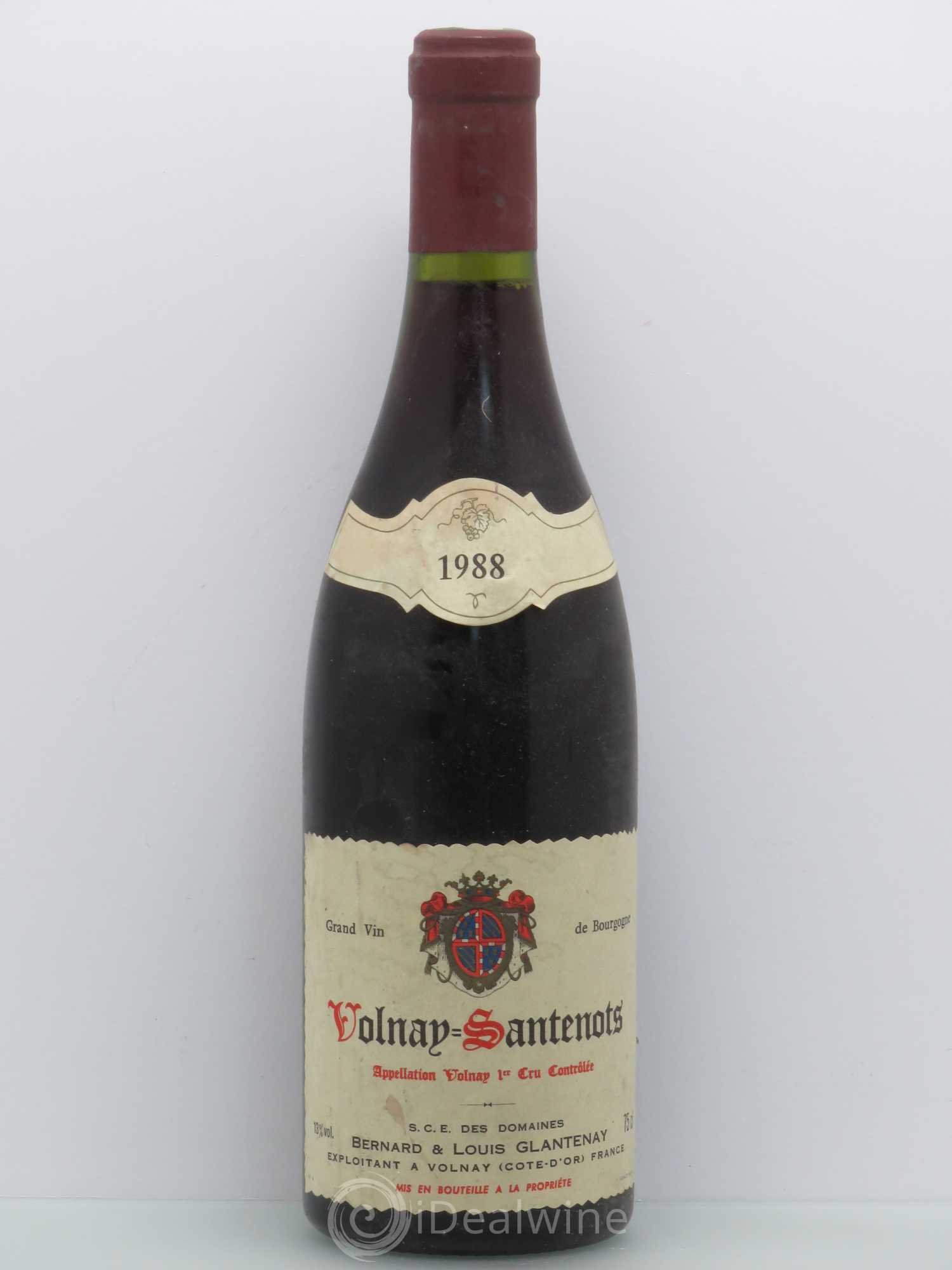 Volnay 1er Cru Santenots Glantenay 1988 - Posten von 1 Flasche - 0