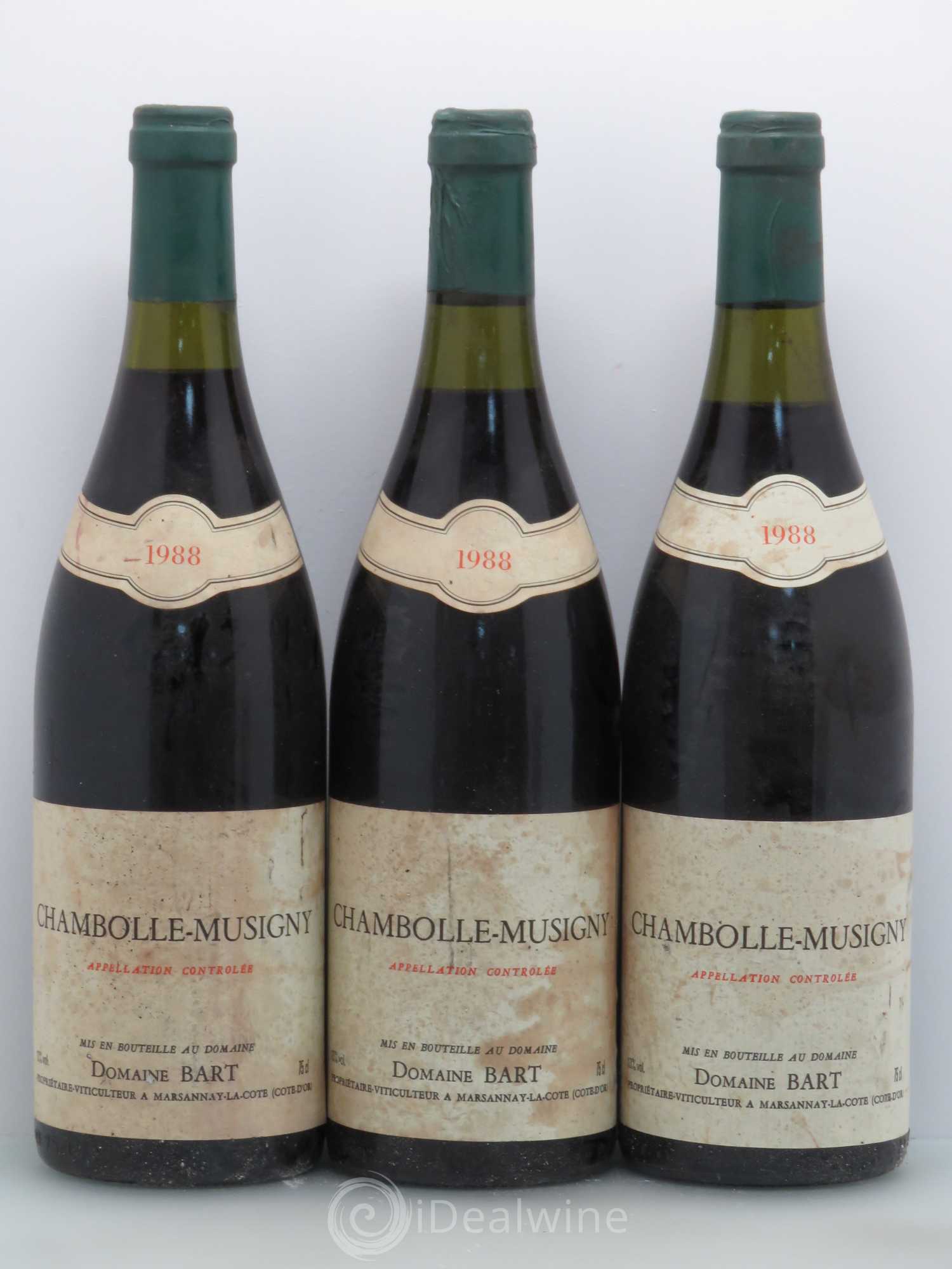 Chambolle-Musigny Bart 1988 - Lot de 3 bouteilles - 0