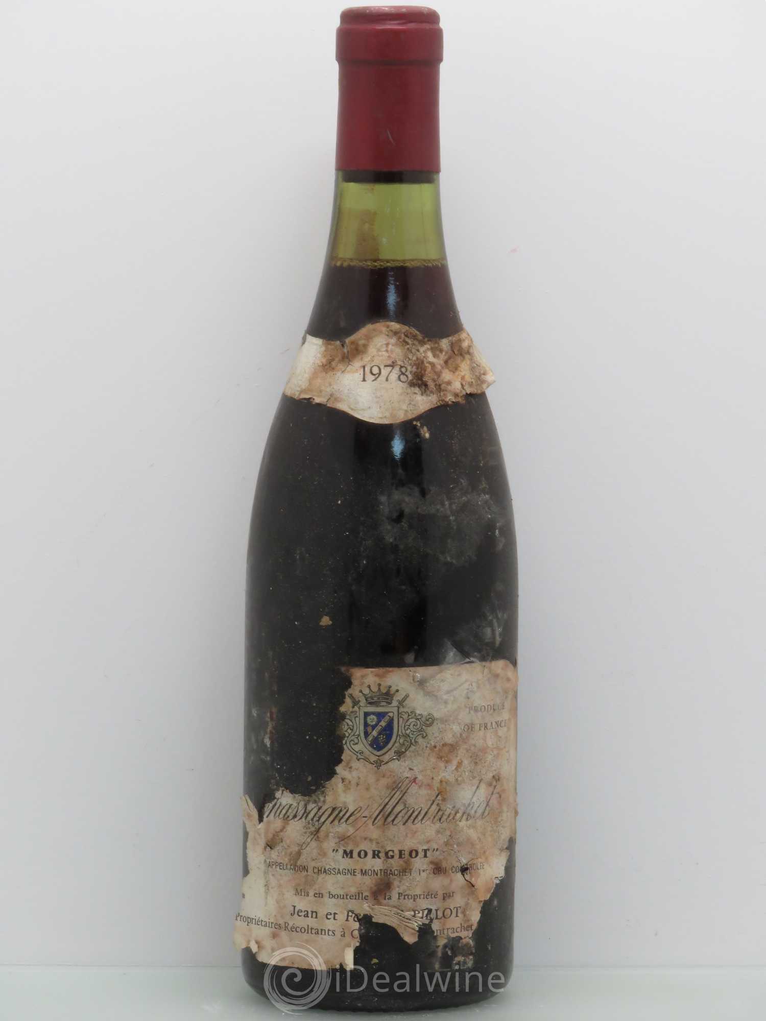 Chassagne-Montrachet 1er Cru Morgeot Pillot 1978 - Lot de 1 bouteille - 0