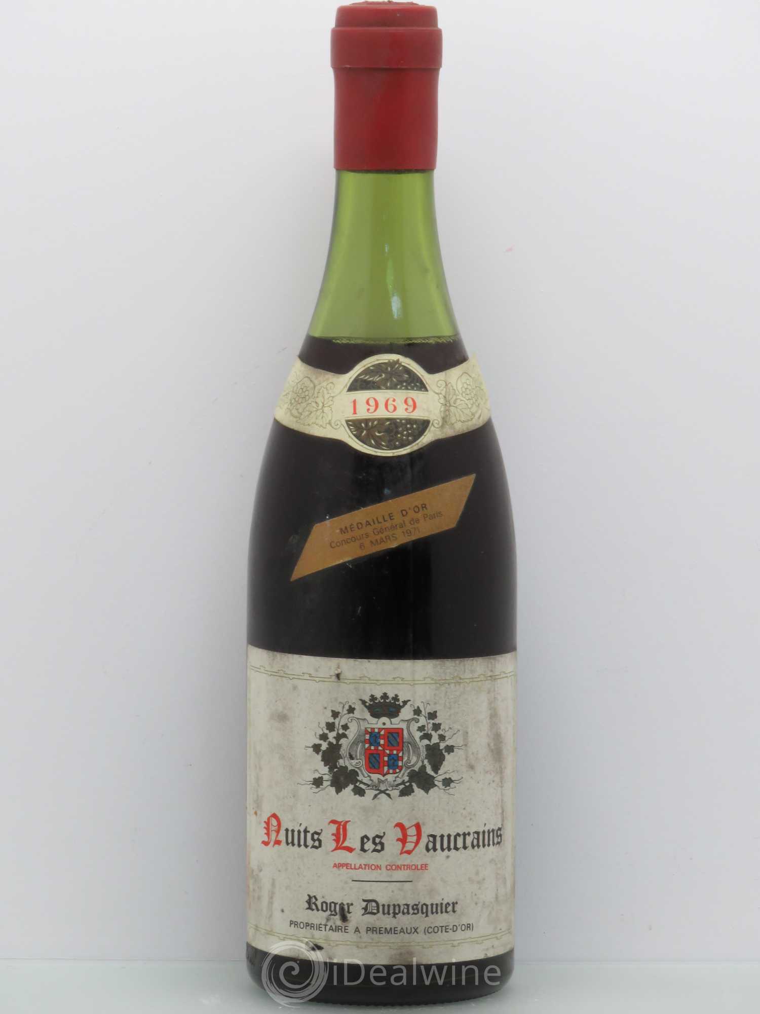 Nuits-Saint-Georges 1er Cru Vaucrains - Dupasquier 1969 - Posten von 1 Flasche - 0