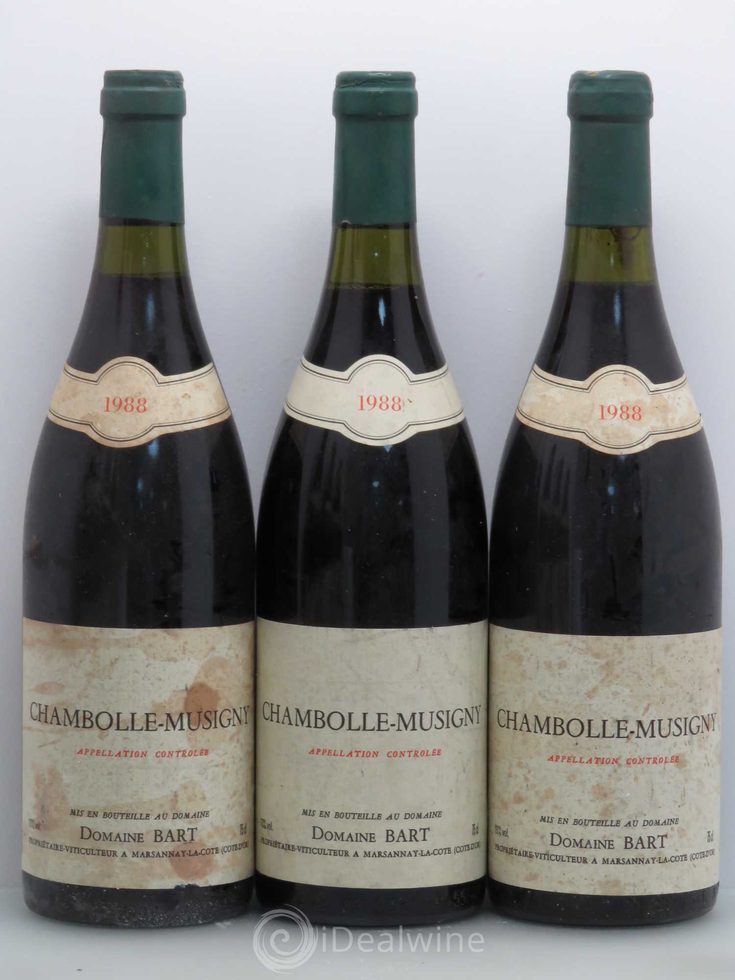 Chambolle-Musigny Bart 1988 - Posten von 3 Flaschen - 0