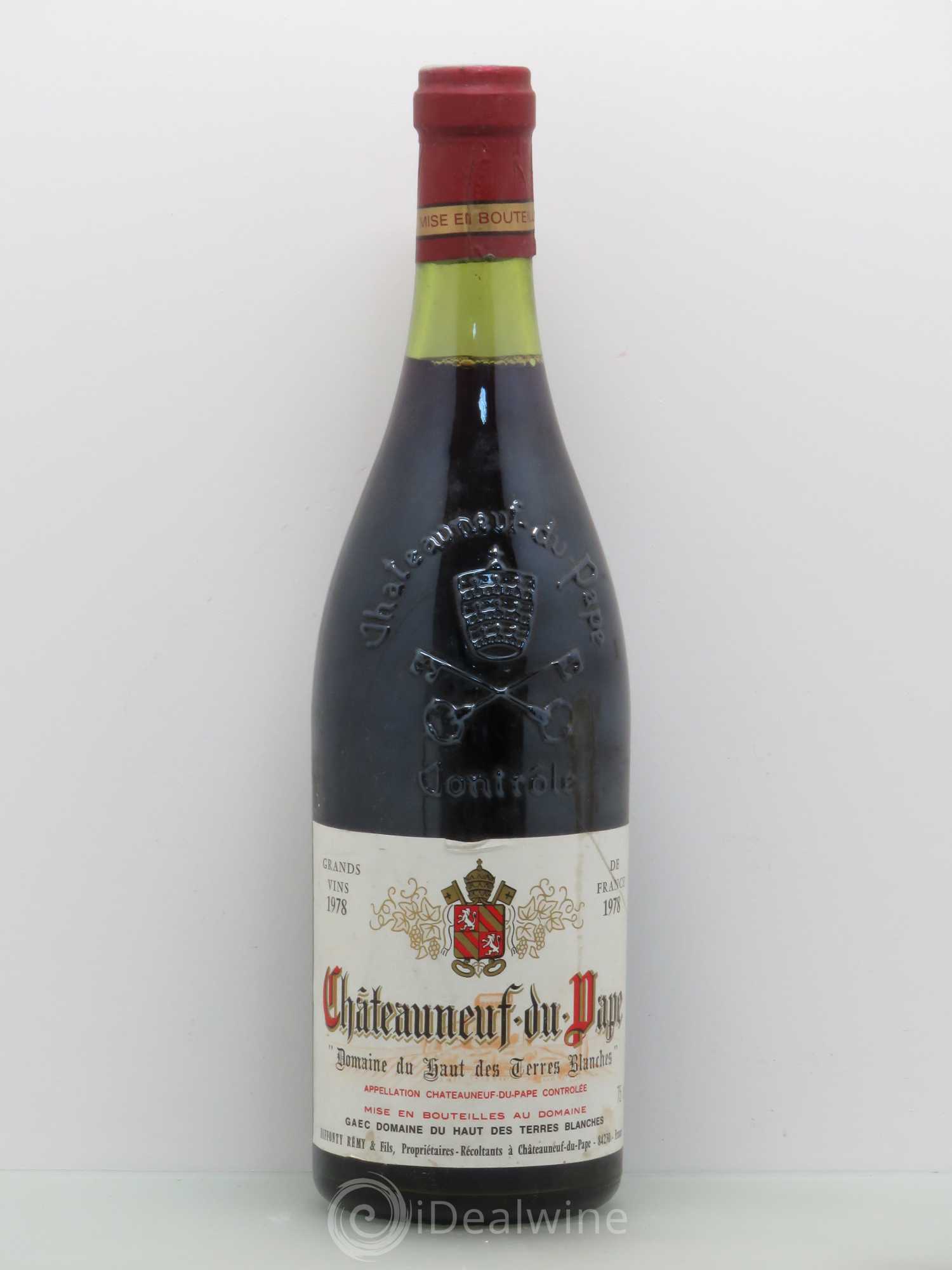 Châteauneuf-du-Pape Haut Des Terres Blanches R.Diffonty 1978 - Lot de 1 bouteille - 0