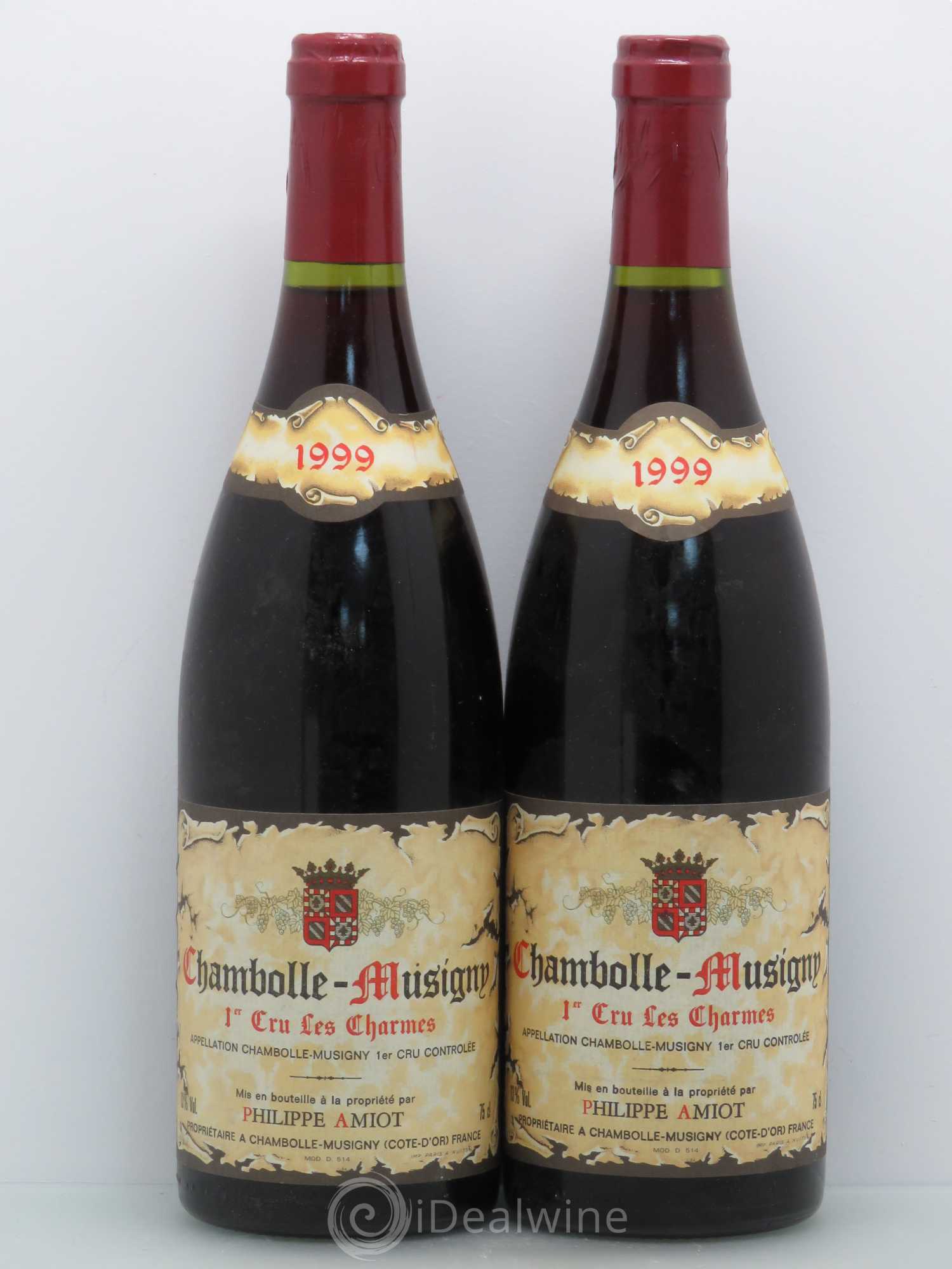 Chambolle-Musigny 1er Cru Les Charmes P.Amiot (sans prix de réserve) 1999 - Posten von 2 Flaschen - 0
