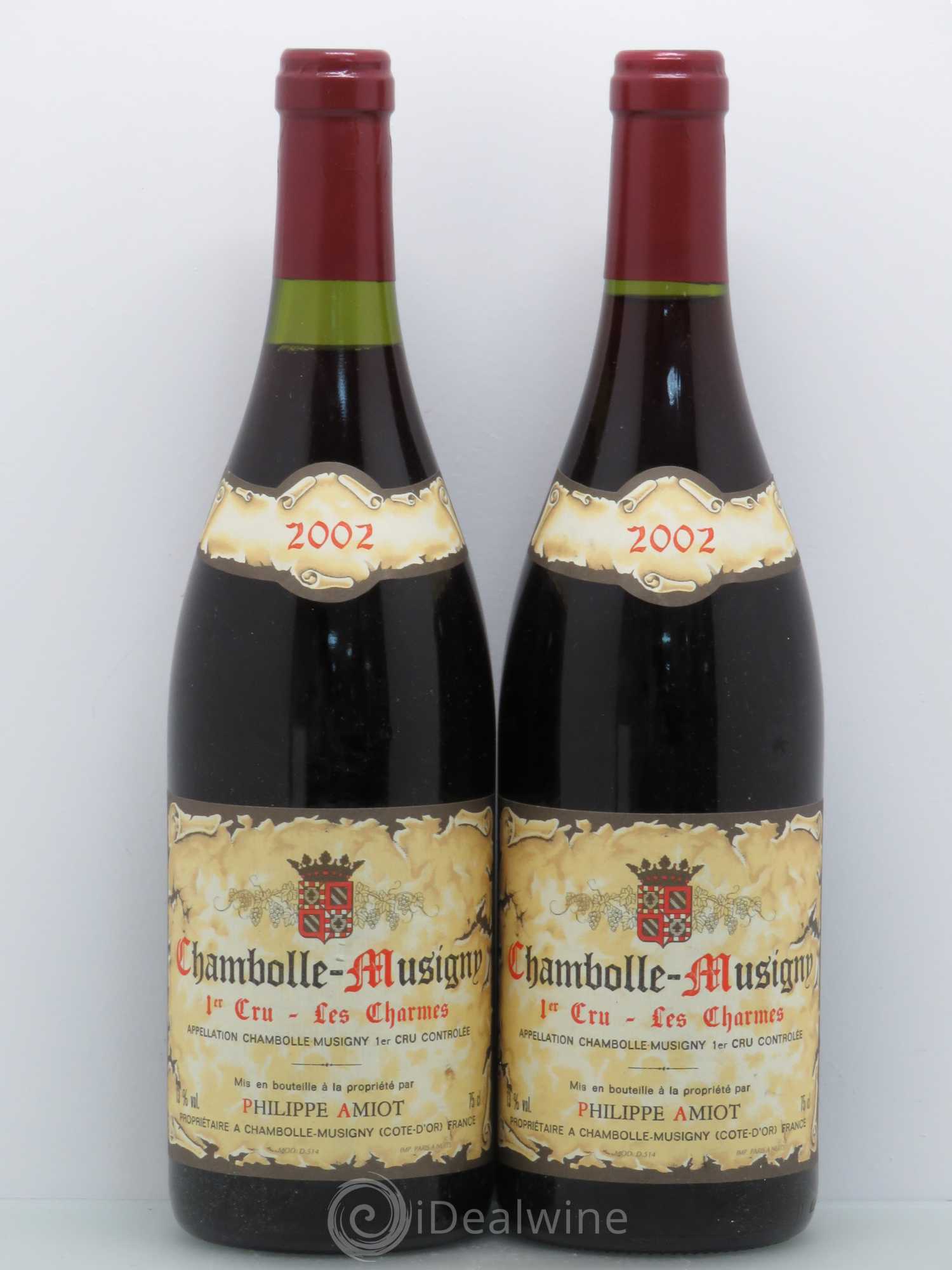 Chambolle-Musigny 1er Cru Les Charmes P.Amiot (sans prix de réserve) 2002 - Posten von 2 Flaschen - 0