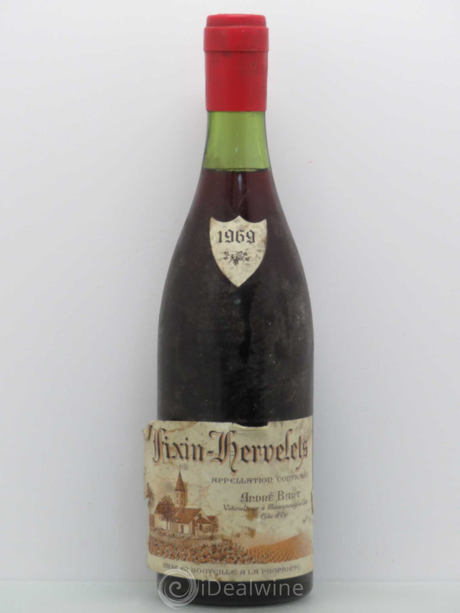 Fixin 1er Cru Hervelets A.Bart 1969 - Lot de 1 bouteille - 0