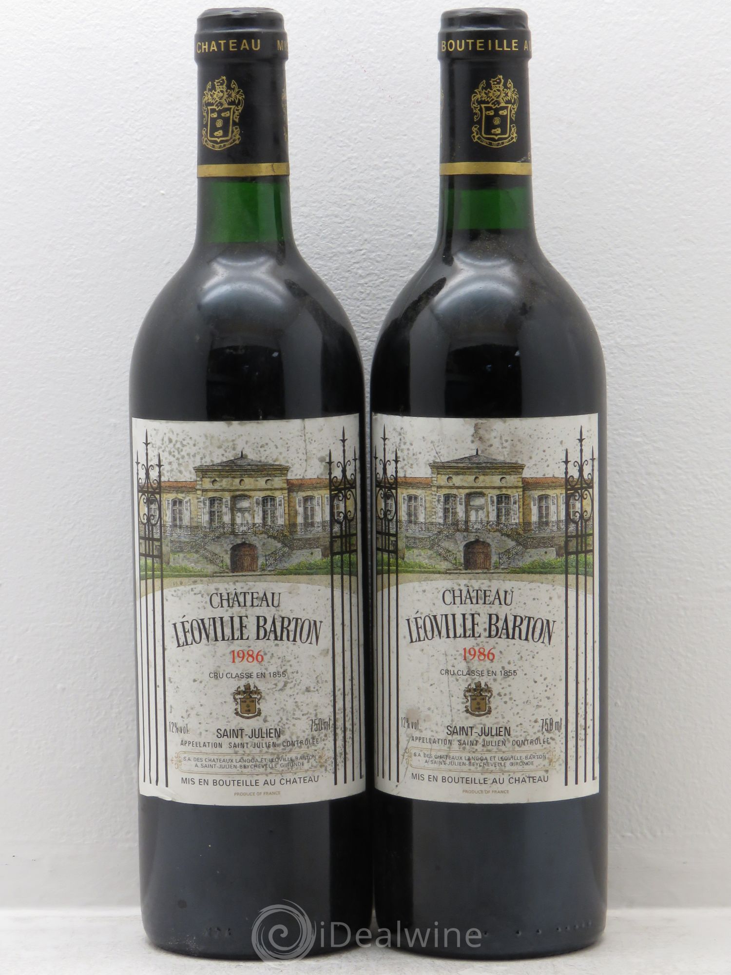 Château Léoville Barton 2ème Grand Cru Classé 1986 - Lot de 2 bouteilles - 0
