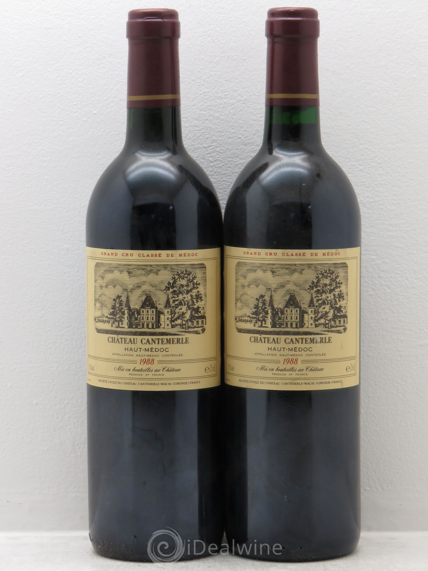 Château Cantemerle 5ème Grand Cru Classé 1988 - Lot de 2 bouteilles - 0