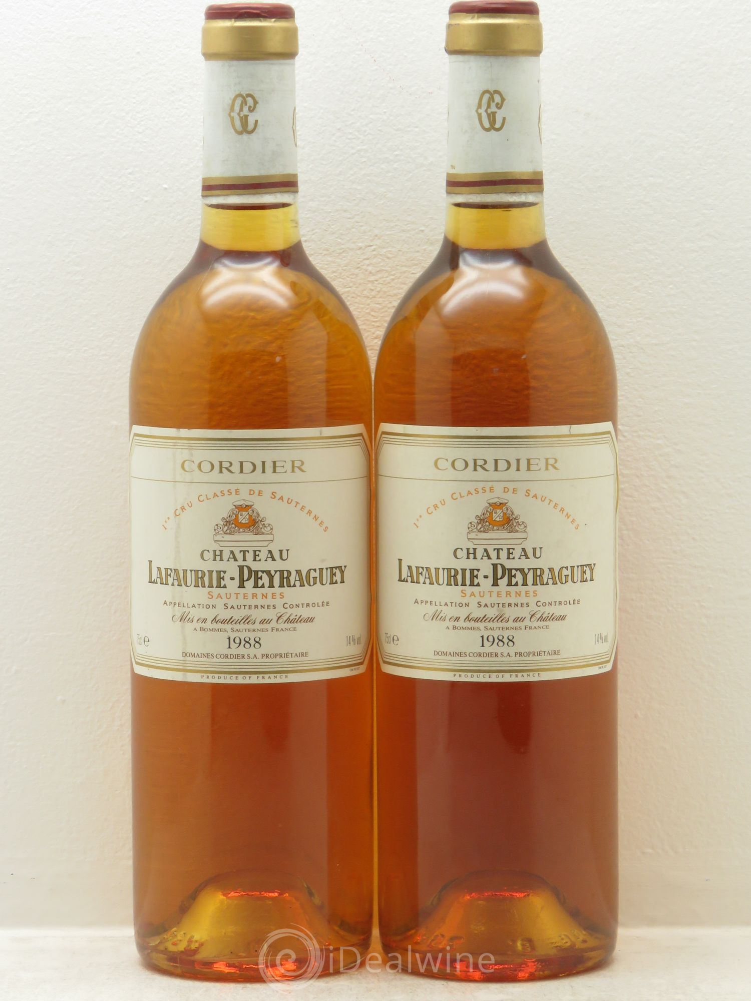 Château Lafaurie-Peyraguey 1er Grand Cru Classé 1988 - Lotto di 2 bottiglie - 0