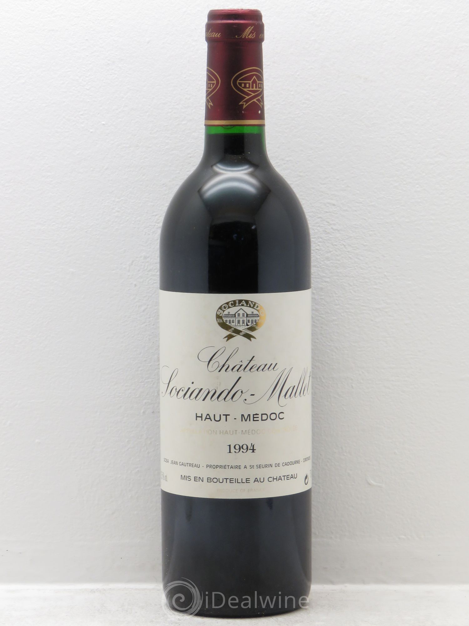 Château Sociando Mallet 1994 - Lot de 1 bouteille - 0