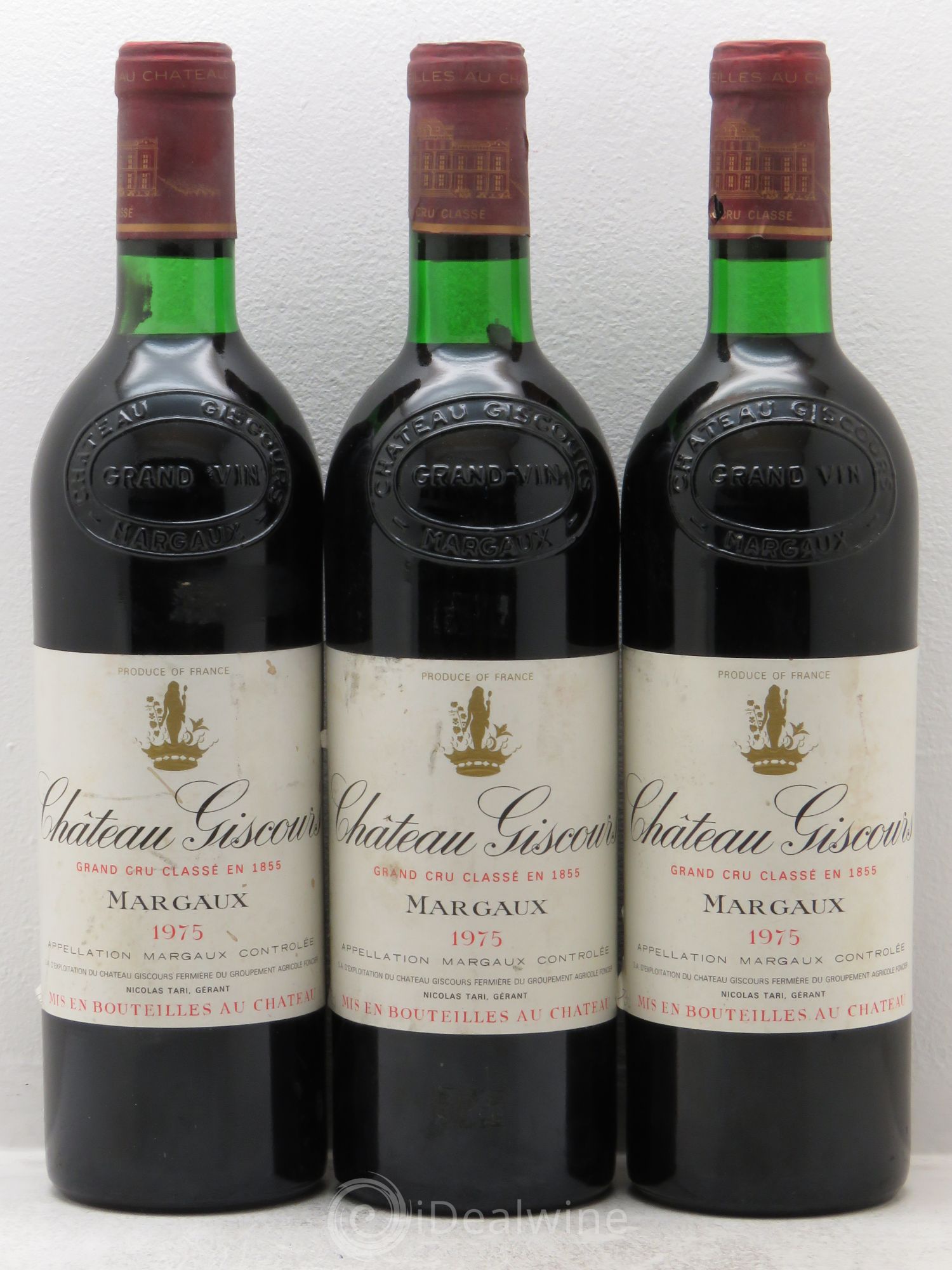 Château Giscours 3ème Grand Cru Classé 1975 - Lot de 3 bouteilles - 0