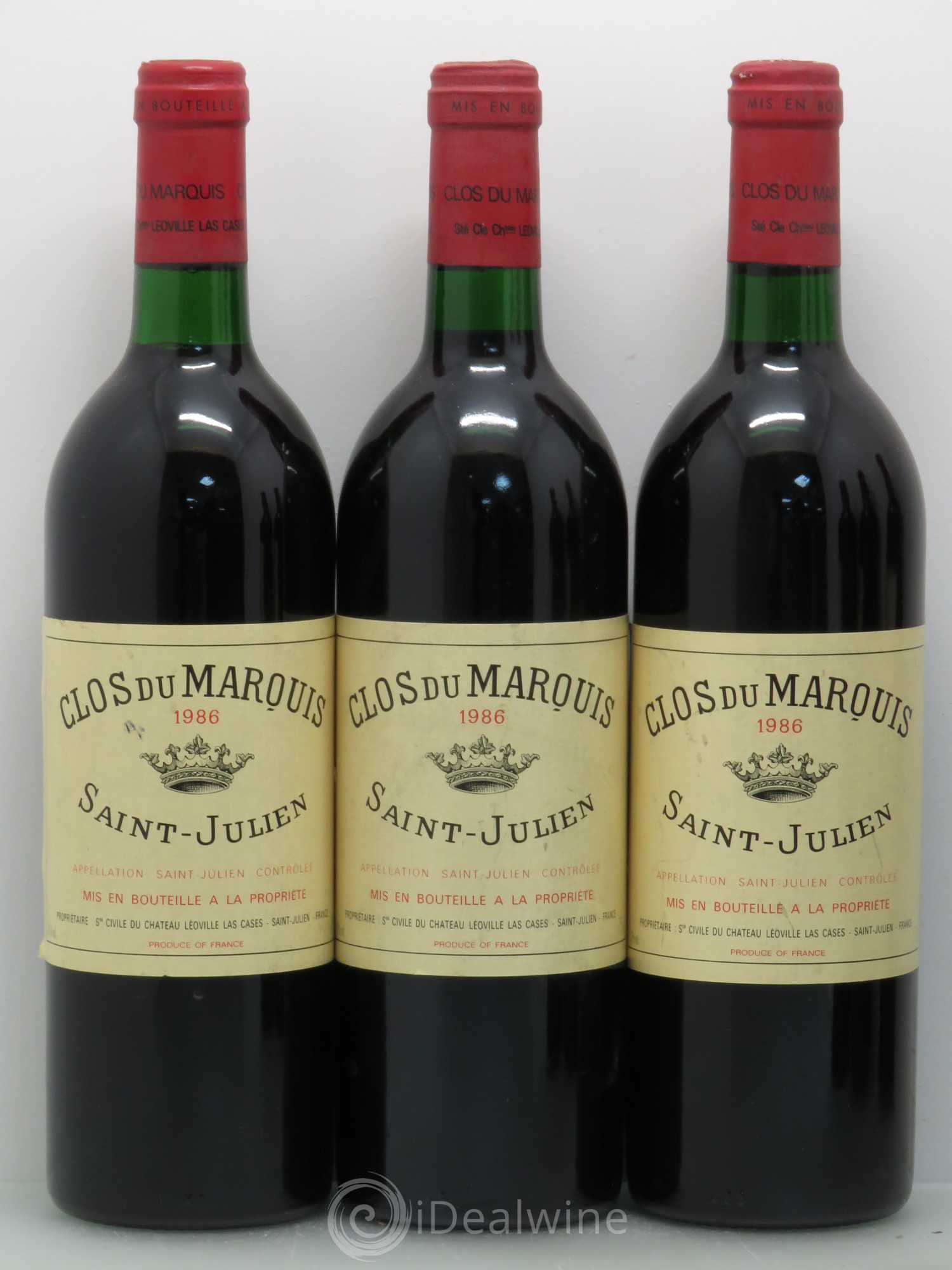 Clos du Marquis 1986 - Lot de 6 bouteilles - 1