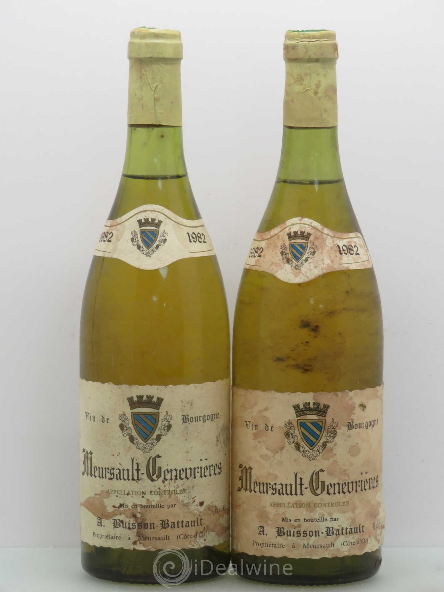 Meursault 1er Cru Les Genevrières - Buisson Battault 1982 - Posten von 2 Flaschen - 0