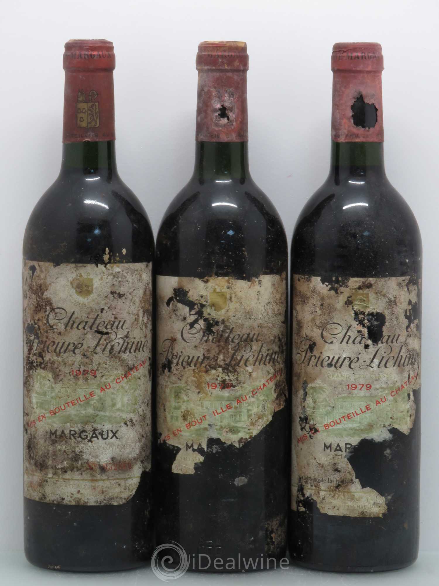Château Prieuré Lichine 4ème Grand Cru Classé 1979 - Lot de 3 bouteilles - 0