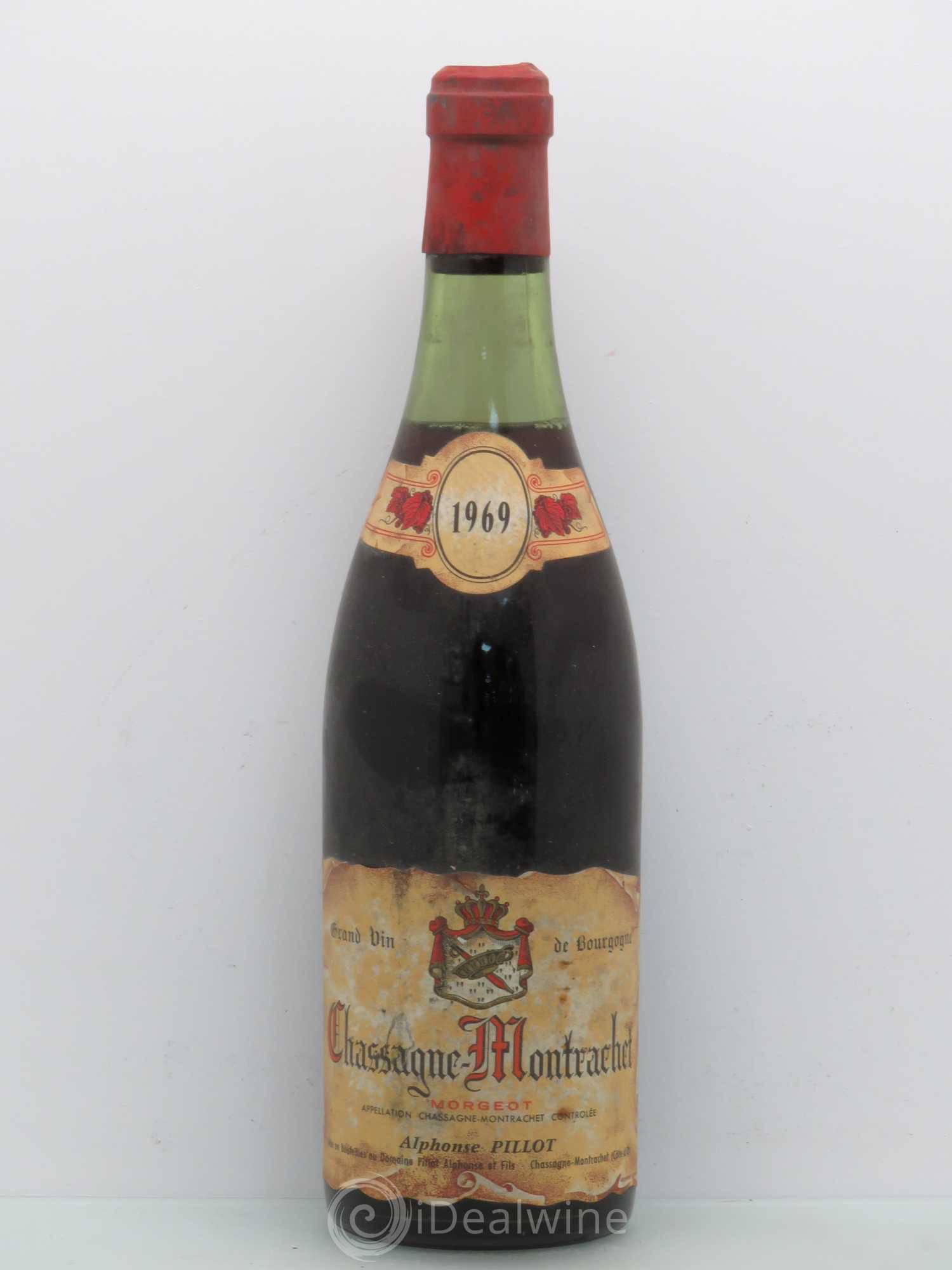 Chassagne-Montrachet 1er Cru Morgeot Pillot 1969 - Lot de 1 bouteille - 0