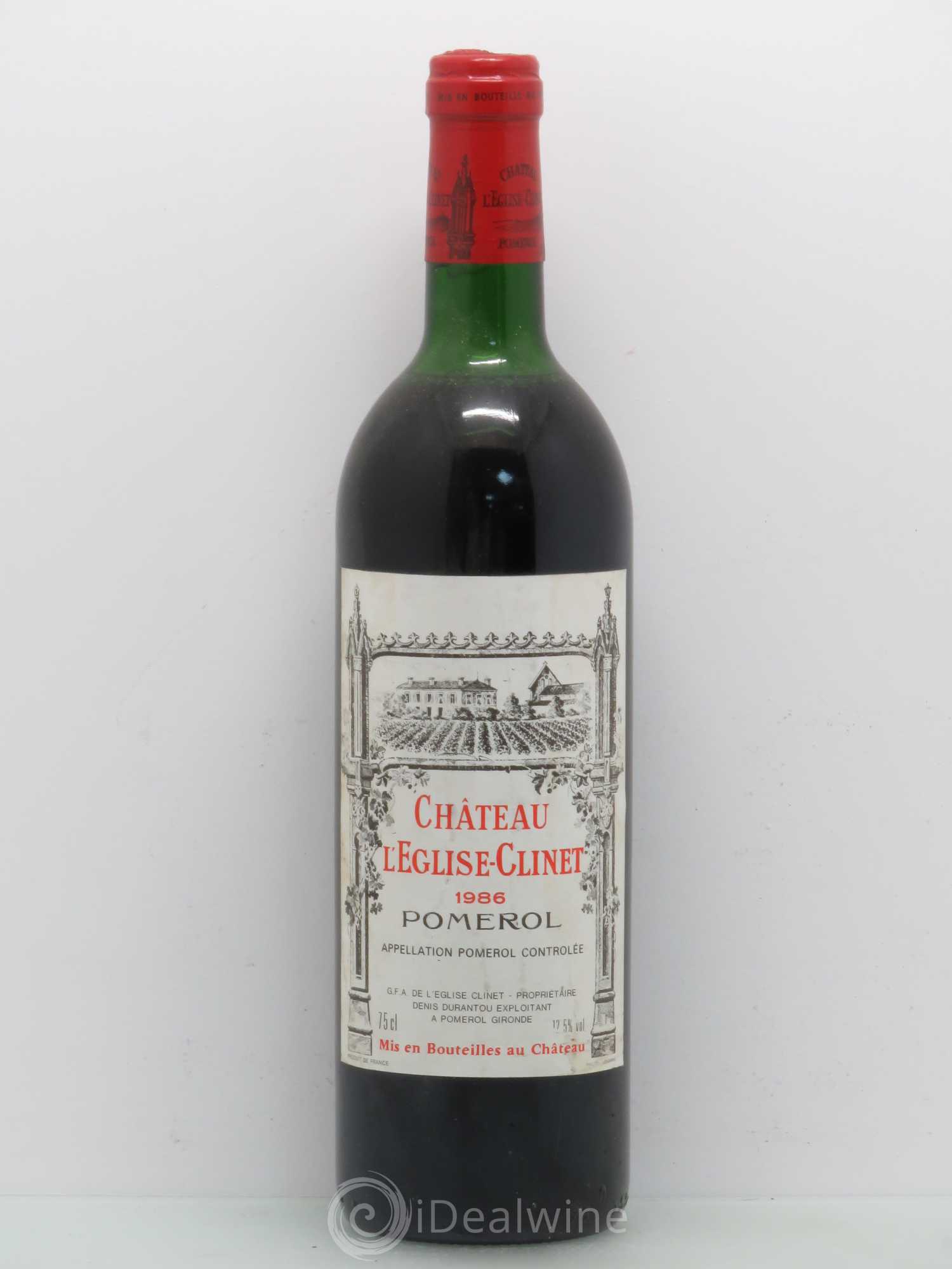 Château l' Église Clinet 1986 - Lot de 1 bouteille - 0
