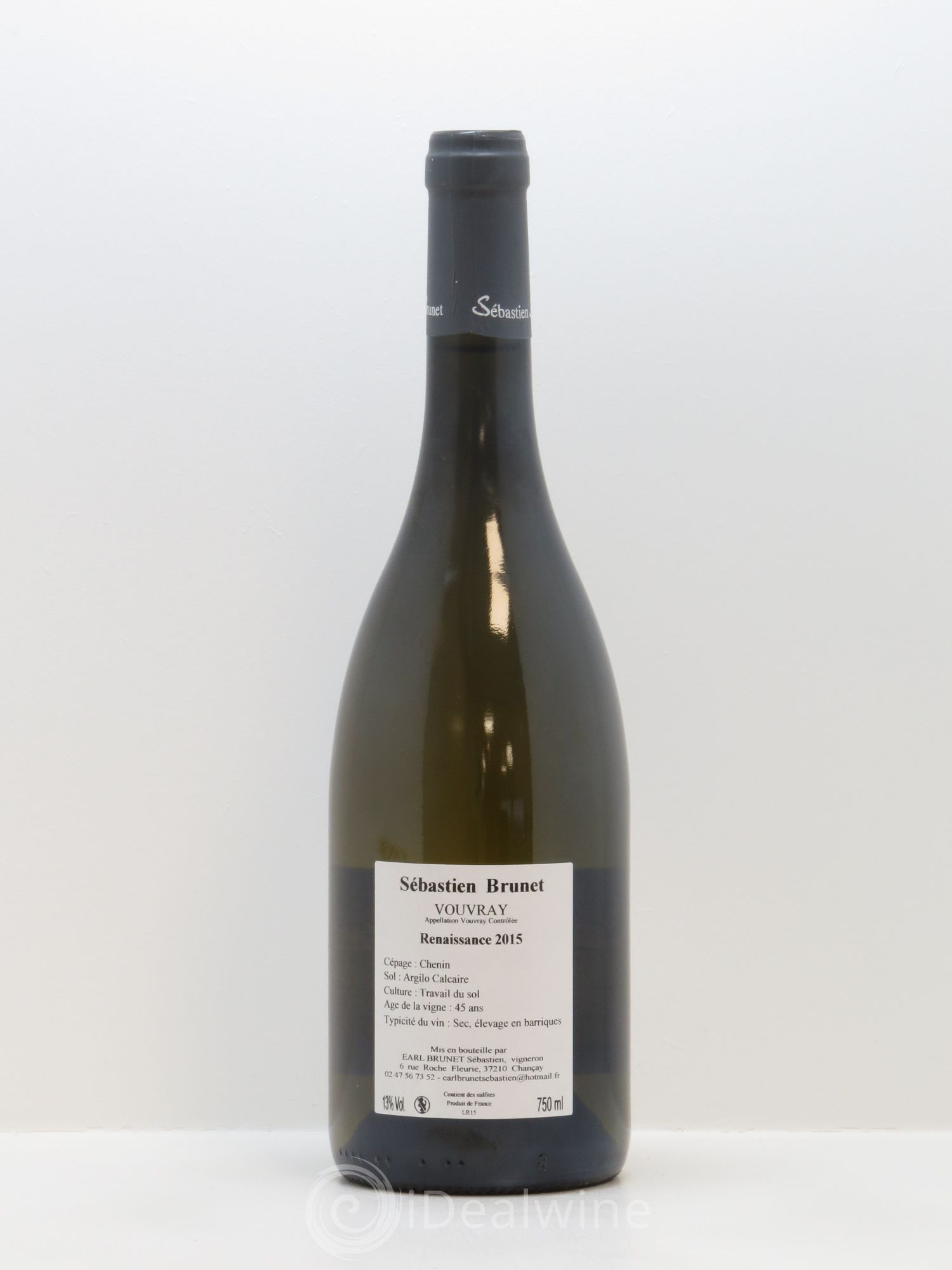 Vouvray Renaissance Sébastien Brunet 2015 - Lot de 1 bouteille - 1