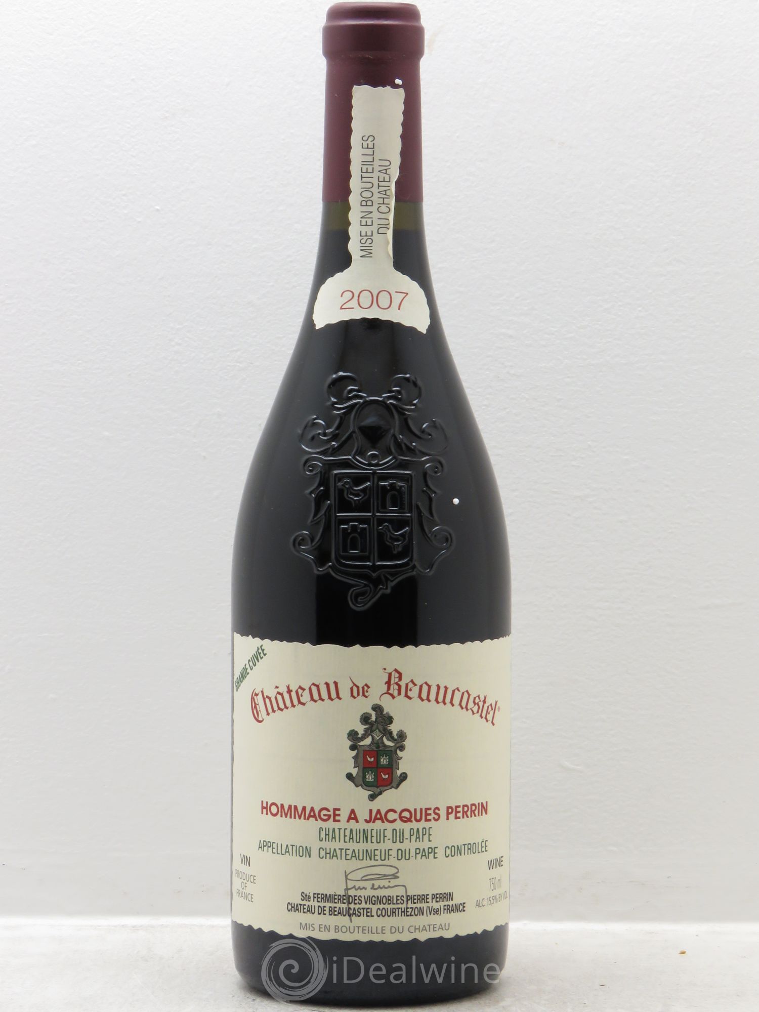 Châteauneuf-du-Pape Château de Beaucastel Hommage à Jacques Perrin Famille Perrin 2007 - Lot de 1 bouteille - 0