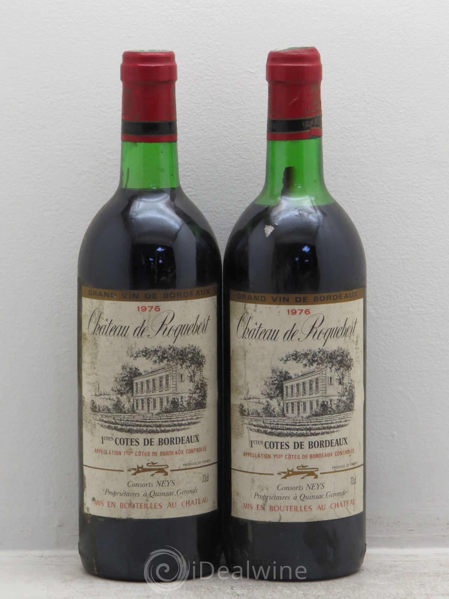 Premières Côtes de Bordeaux chateau de Roquebert (sans prix de réserve) 1976 - Posten von 2 Flaschen - 0