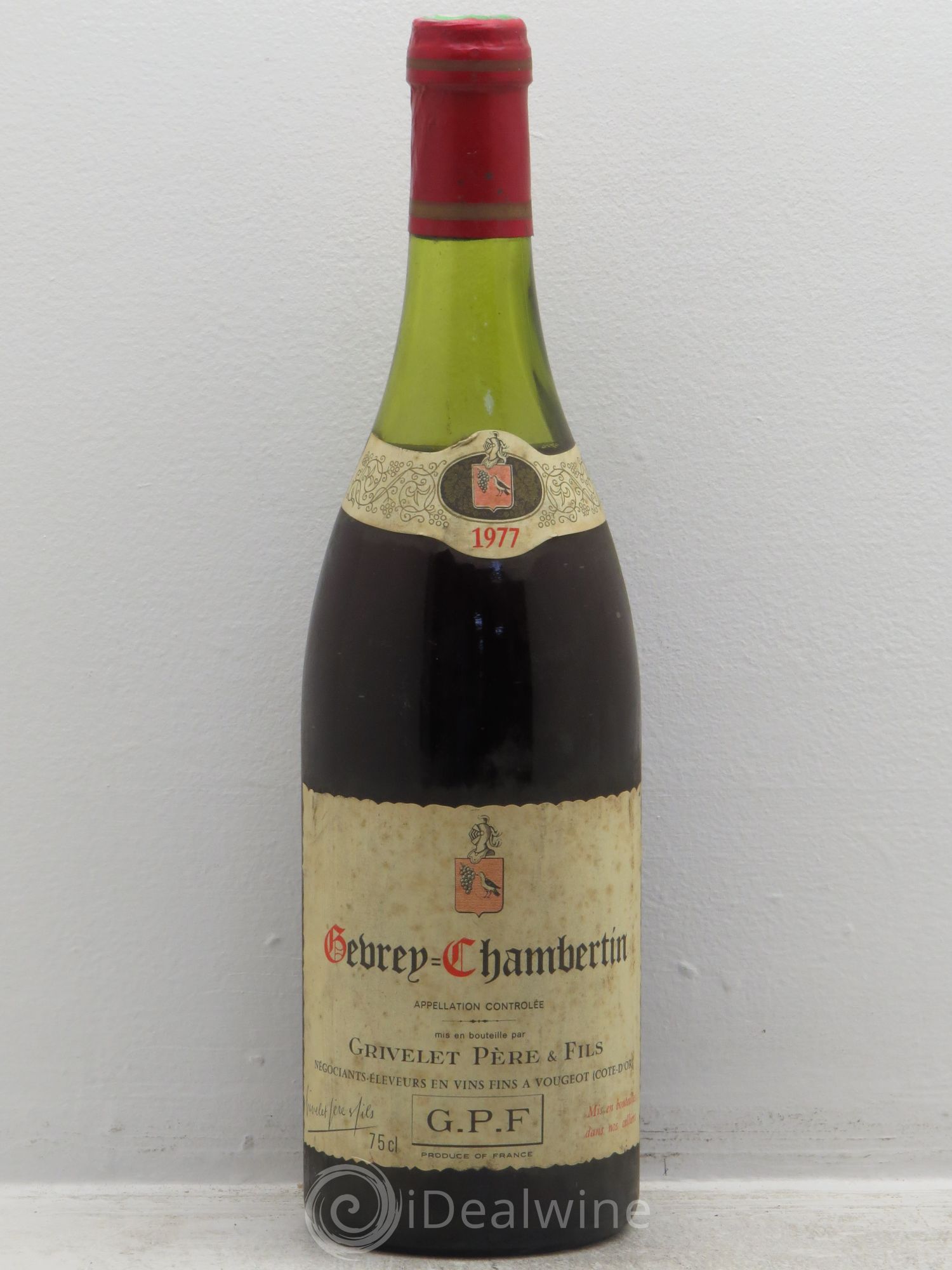 Gevrey-Chambertin Grivelet 1977 - Lot de 1 bouteille - 0